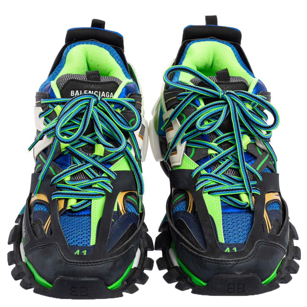 balenciaga track blue green
