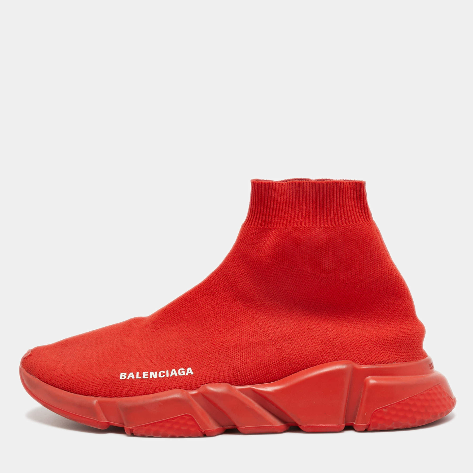 vragenlijst Prestige fonds Balenciaga Red Knit Fabric Speed 2.0 High Top Sneakers Size 44 Balenciaga |  TLC