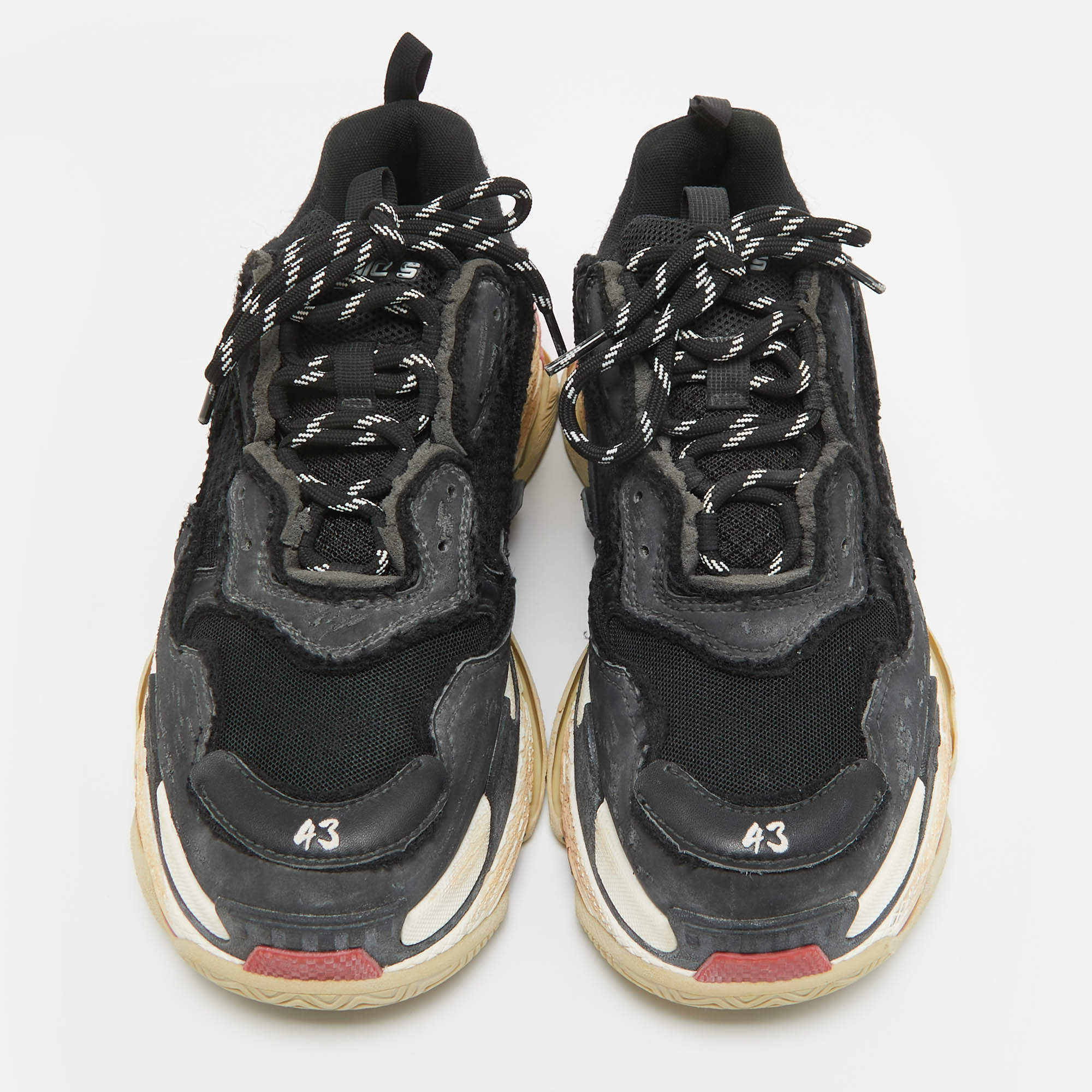 Balenciaga triple s black 43 best sale