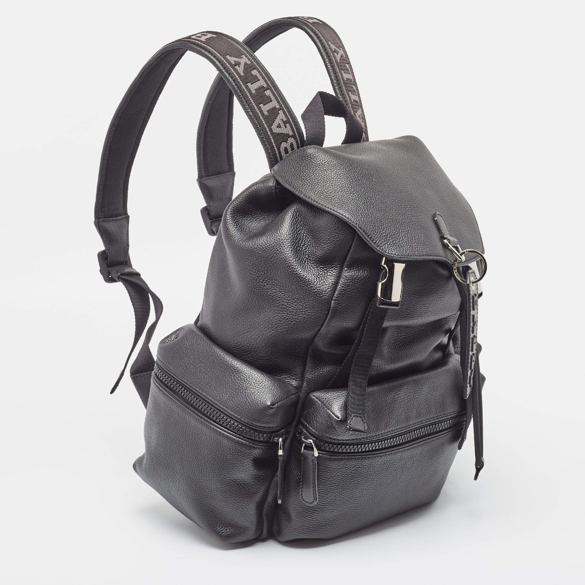 Bally Black Leather Small Crew Backpack Bally TLC