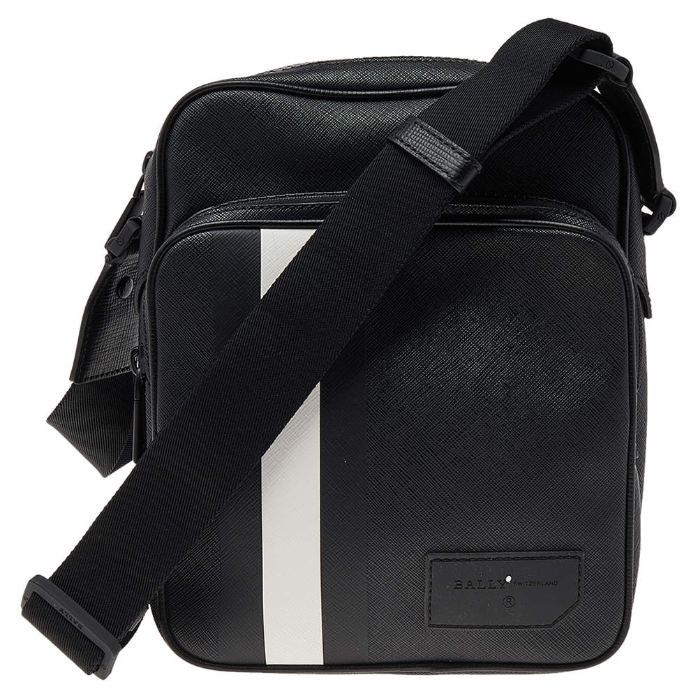 Bally Black Leather Serbet Messenger Bag 