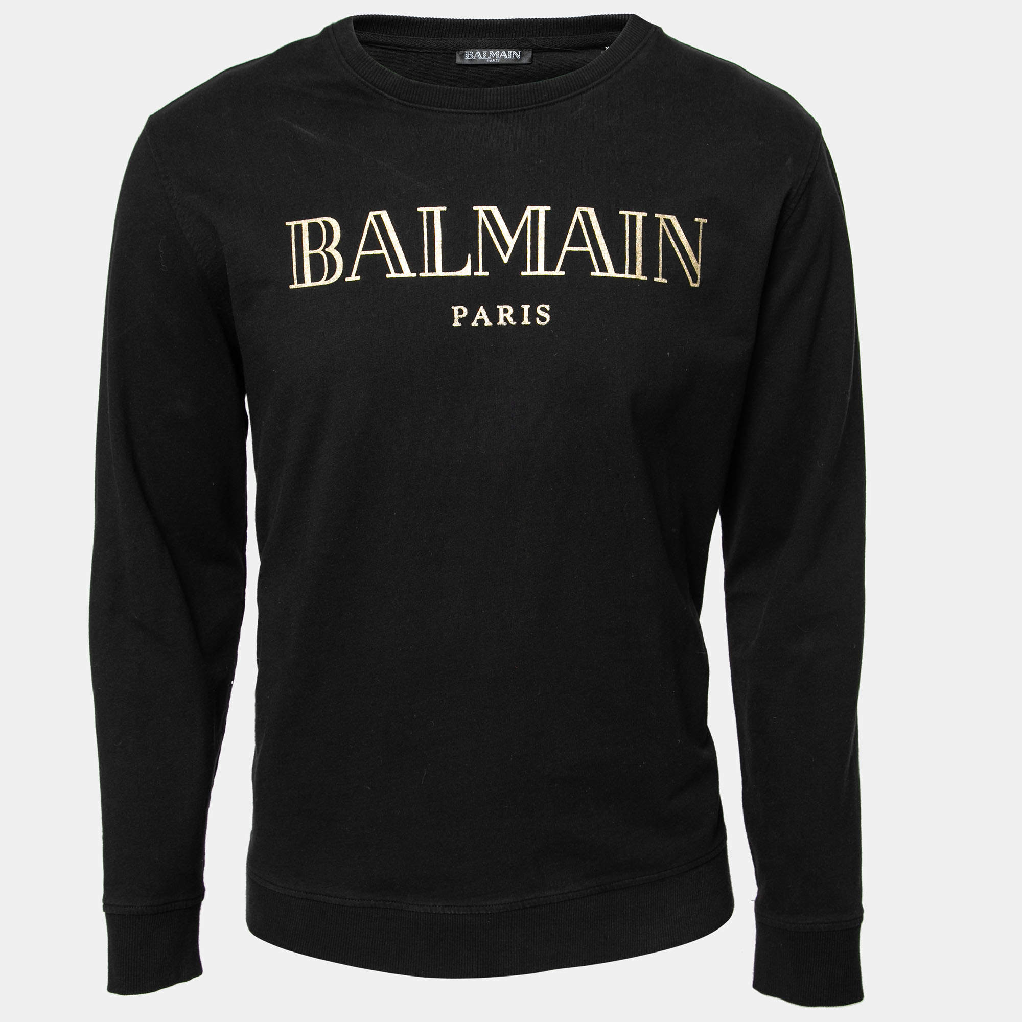 Balmain Black Jersey V-Neck Logo Bra Balmain