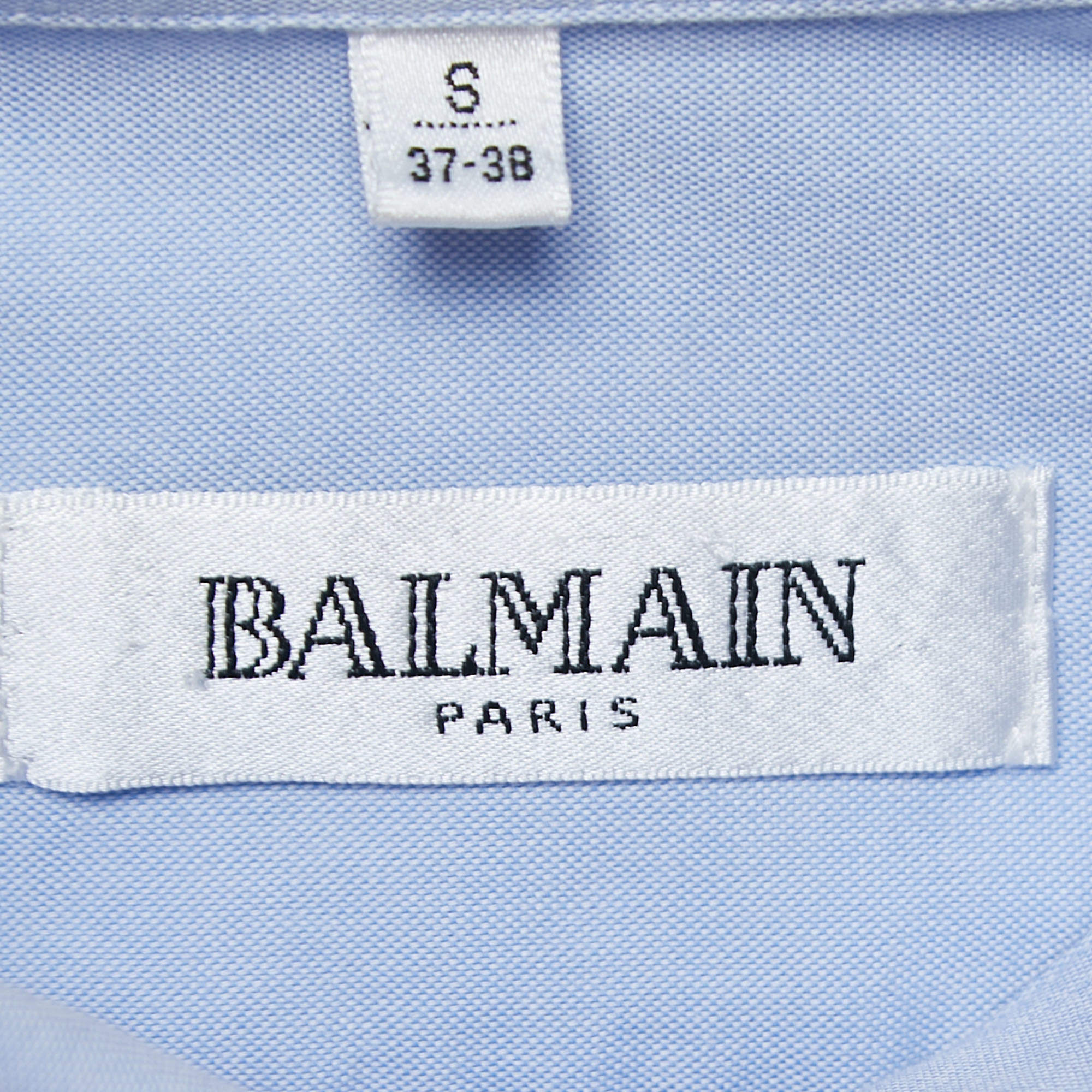 Balmain sale Paris light blue full sleeve men