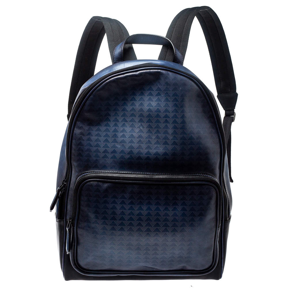 Berluti Blue/Black Ombre Printed Leather Backpack