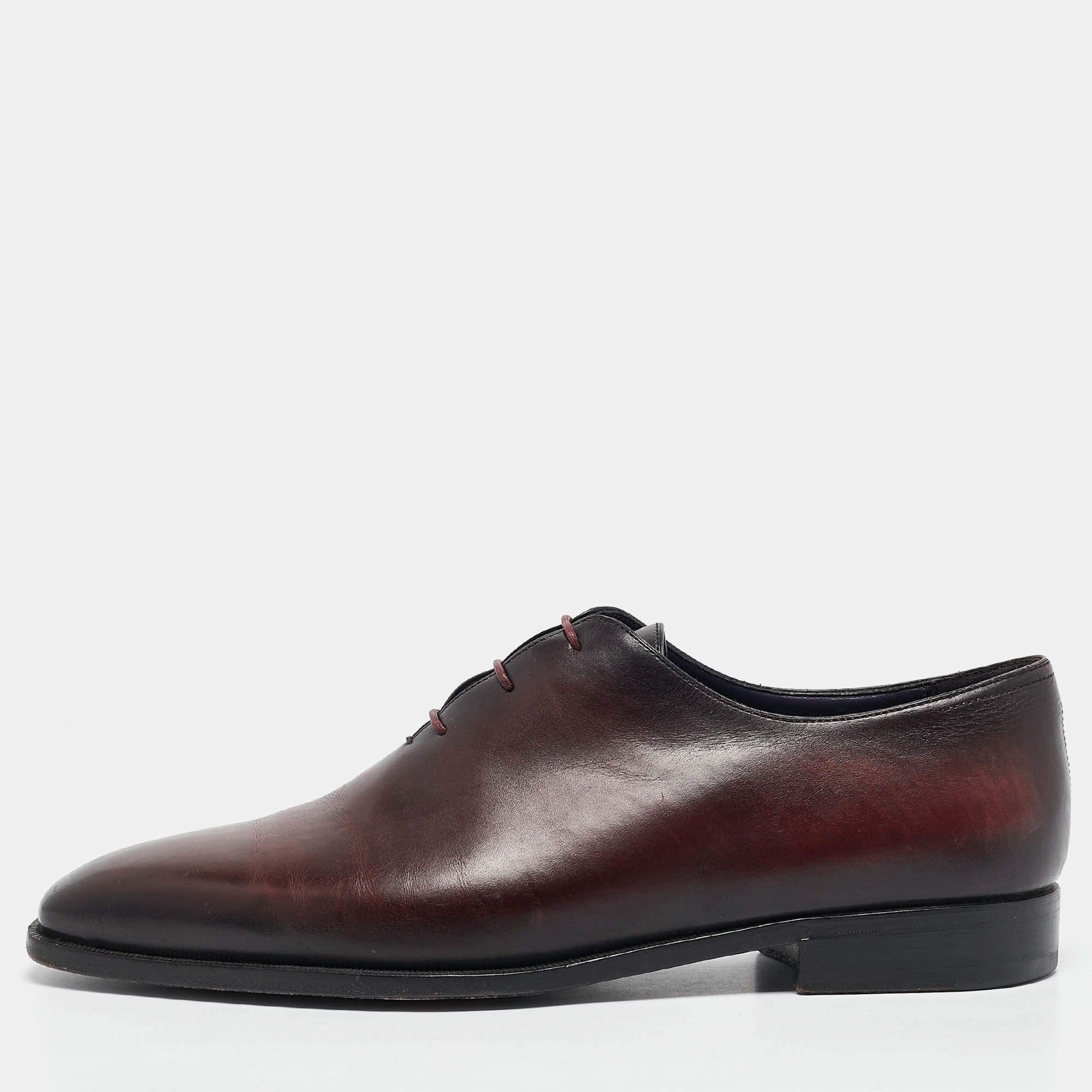 Berluti Burgundy Leather Alessandro Démesure Derby Size 43