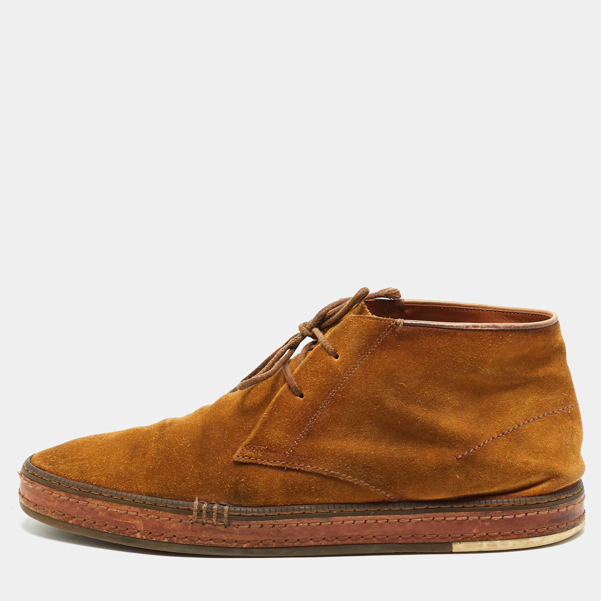Pre Owned Berluti Chukka Size 44 Brown Suede Ankle Length Boots