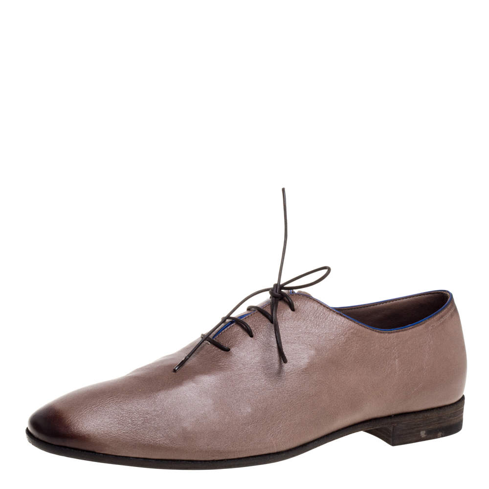 Berluti Brown Leather Lace Up Oxfords Size 43
