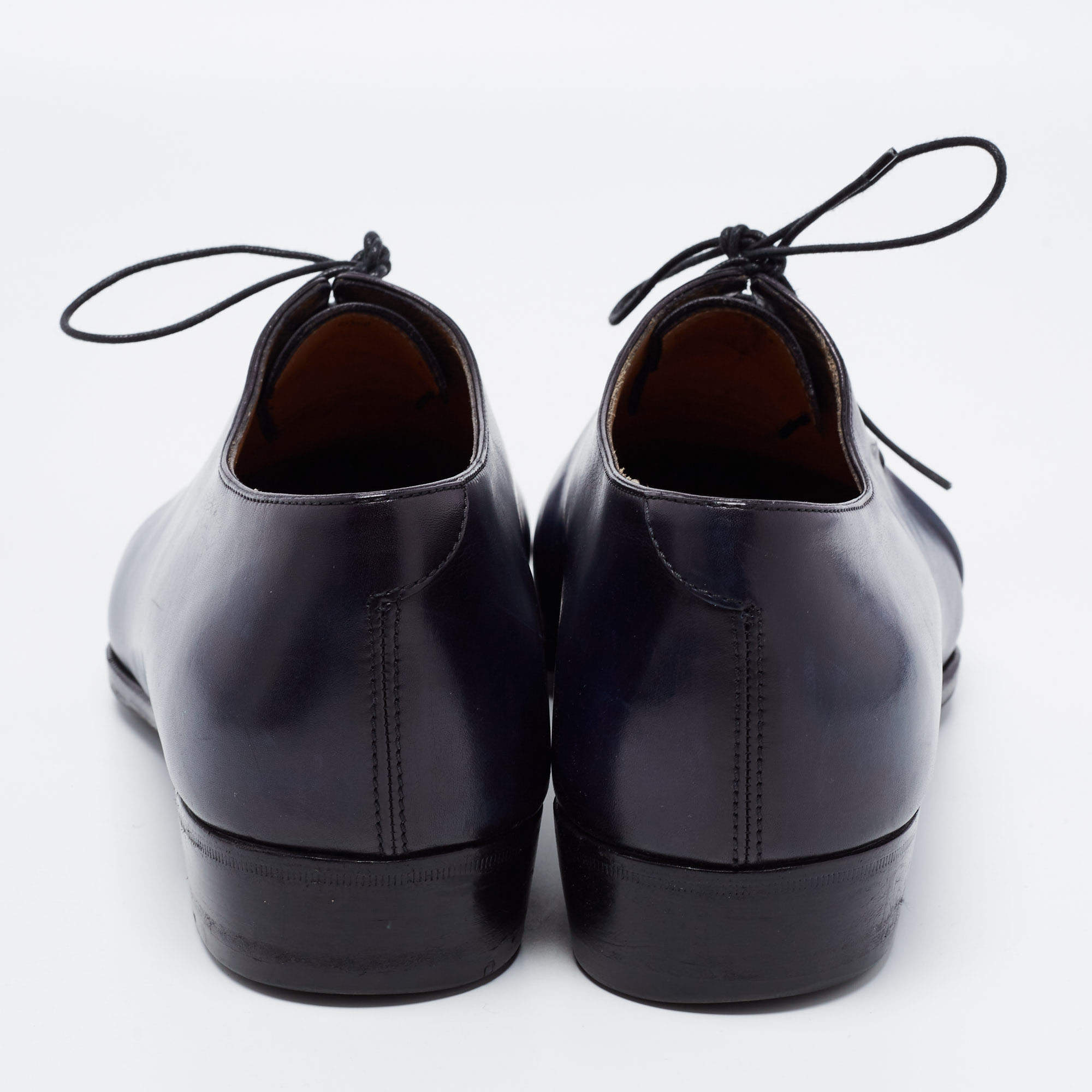 BERLUTI DERBY SHOES 2 carnations 11 45 BLACK LEATHER SHOES ref.418713 -  Joli Closet