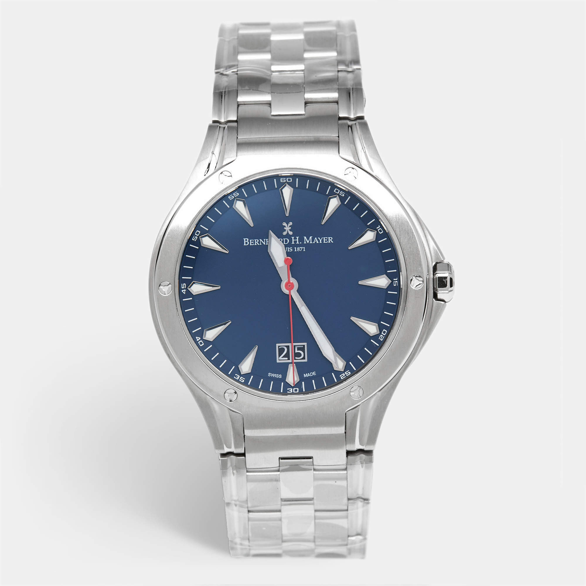 Pre Owned Bernhard H. Mayer Blue Stainless Steel Le Classique BH40P/CW Men's Wristwatch 42 mm