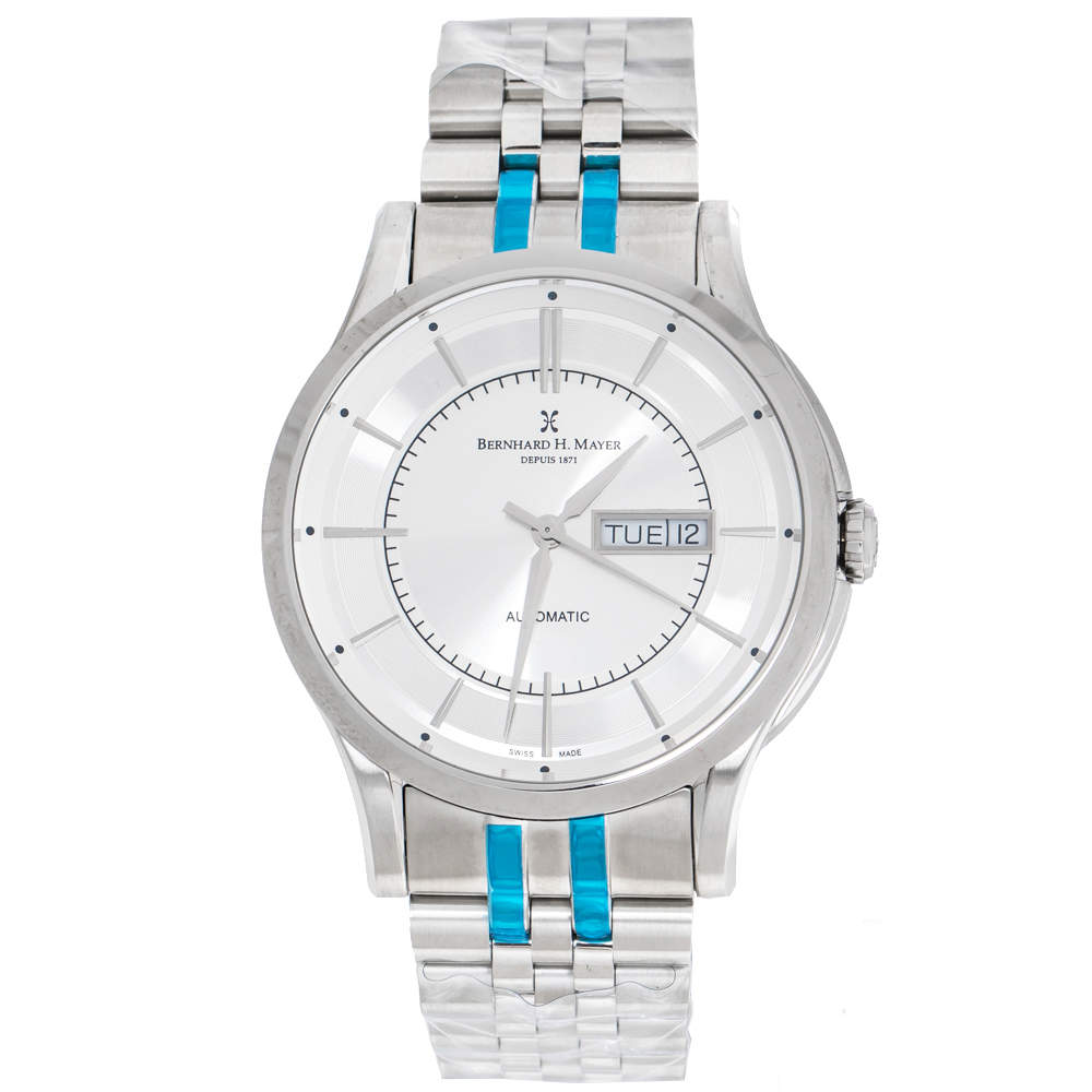 Pre Owned Bernhard H Mayer Silver Stainless Steel Chronos Limited Edition Men's Wristwatch 42MM