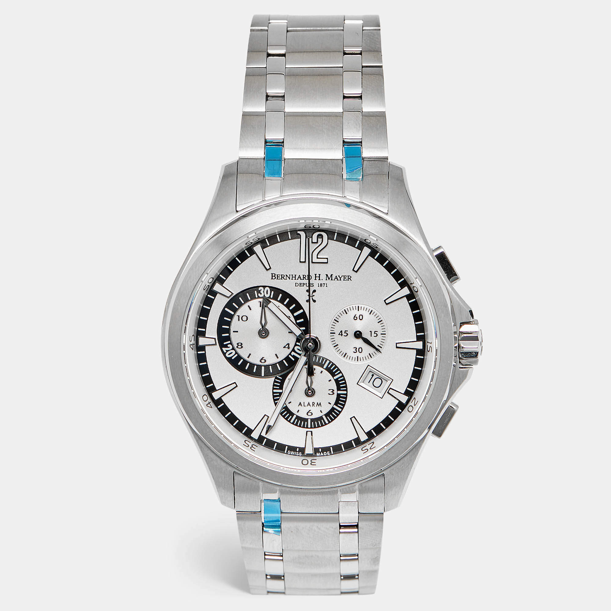Pre Owned Bernhard H. Meyer Virtus Limited Edition 41701.636.6 Silver Dial Stainless Steel Men's Wristwatch 43 mm