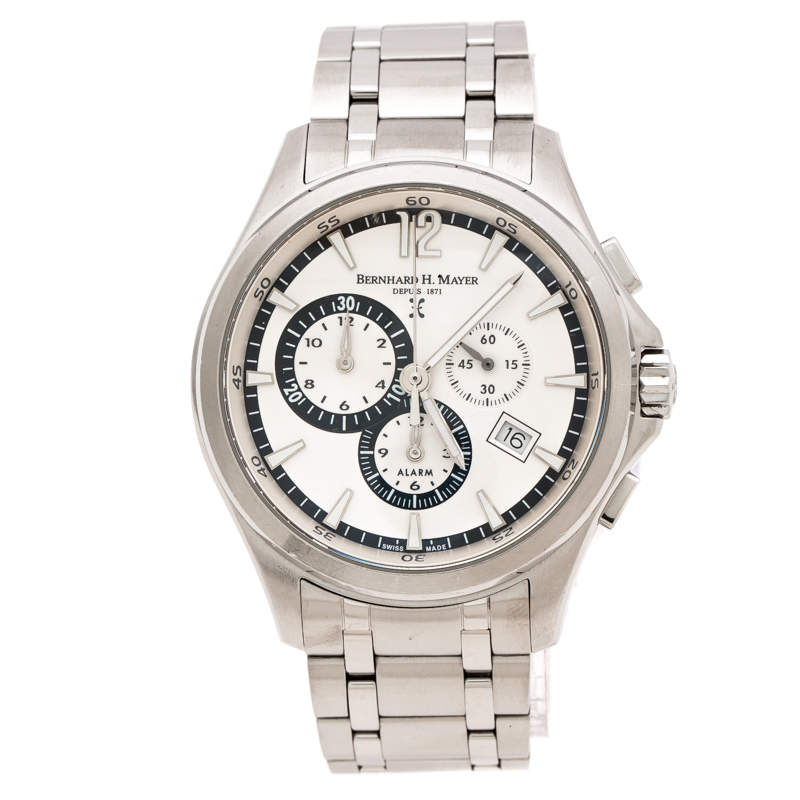 Bernhard H. Mayer Silver White Stainless Steel Virtus Limited Edition Men's Wristwatch 43 mm