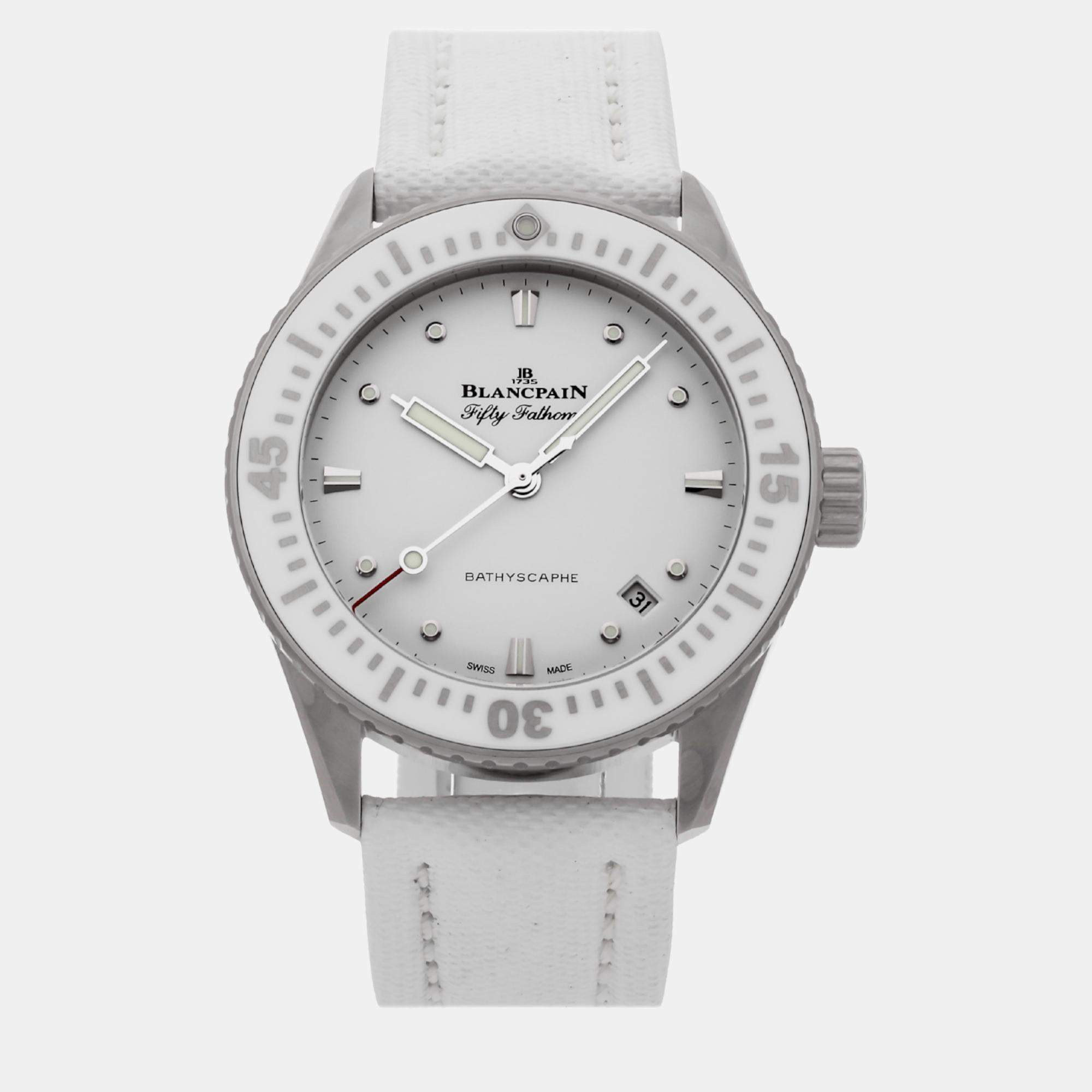 Blancpain Fifty Fathoms Bathyscaphe 5100-1127-W52A  Men's Wristwatch 38MM