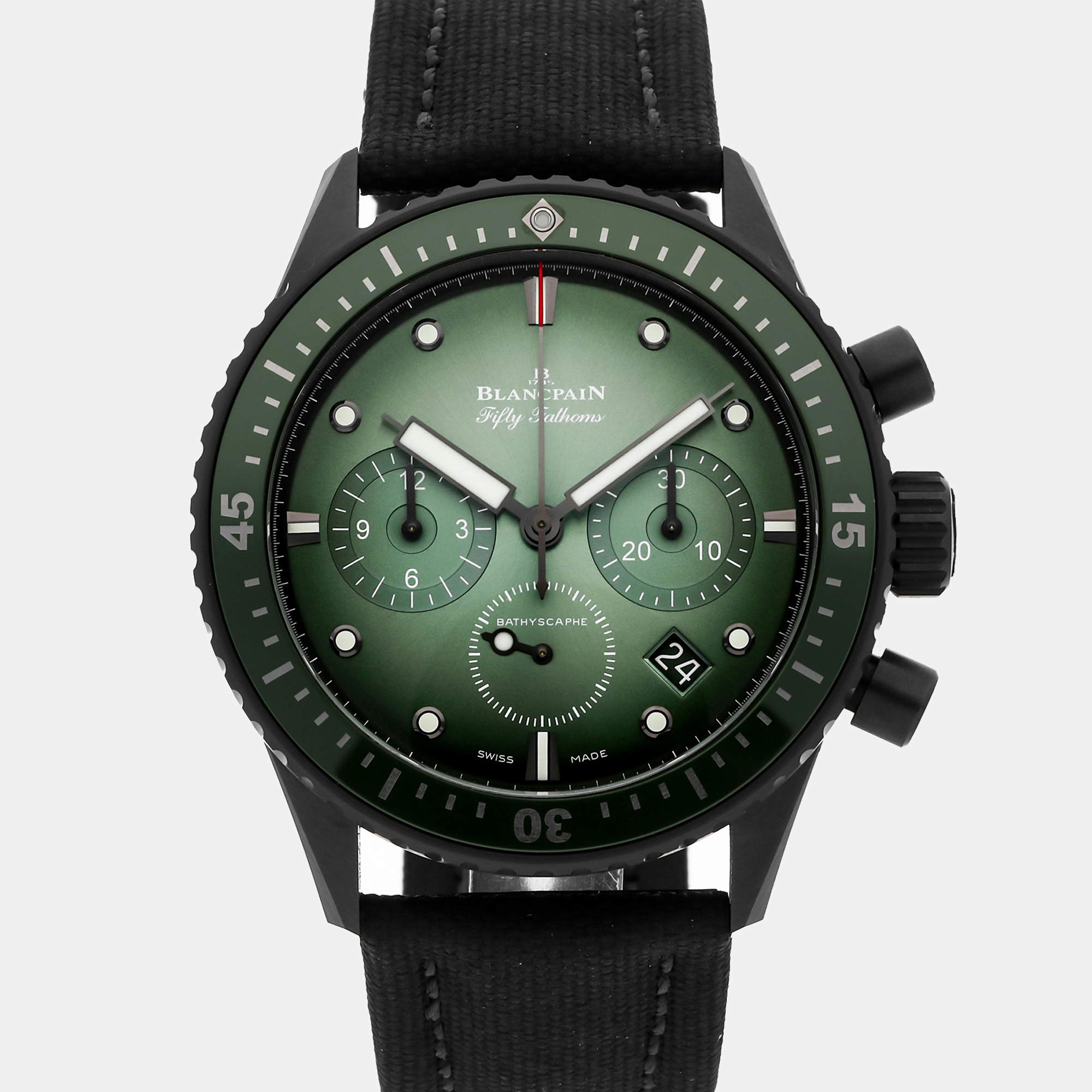 Blancpain Fifty Fathoms Bathyscaphe Chronograph Flyback 5200-0153-B52A Automatic Men's Wristwatch 