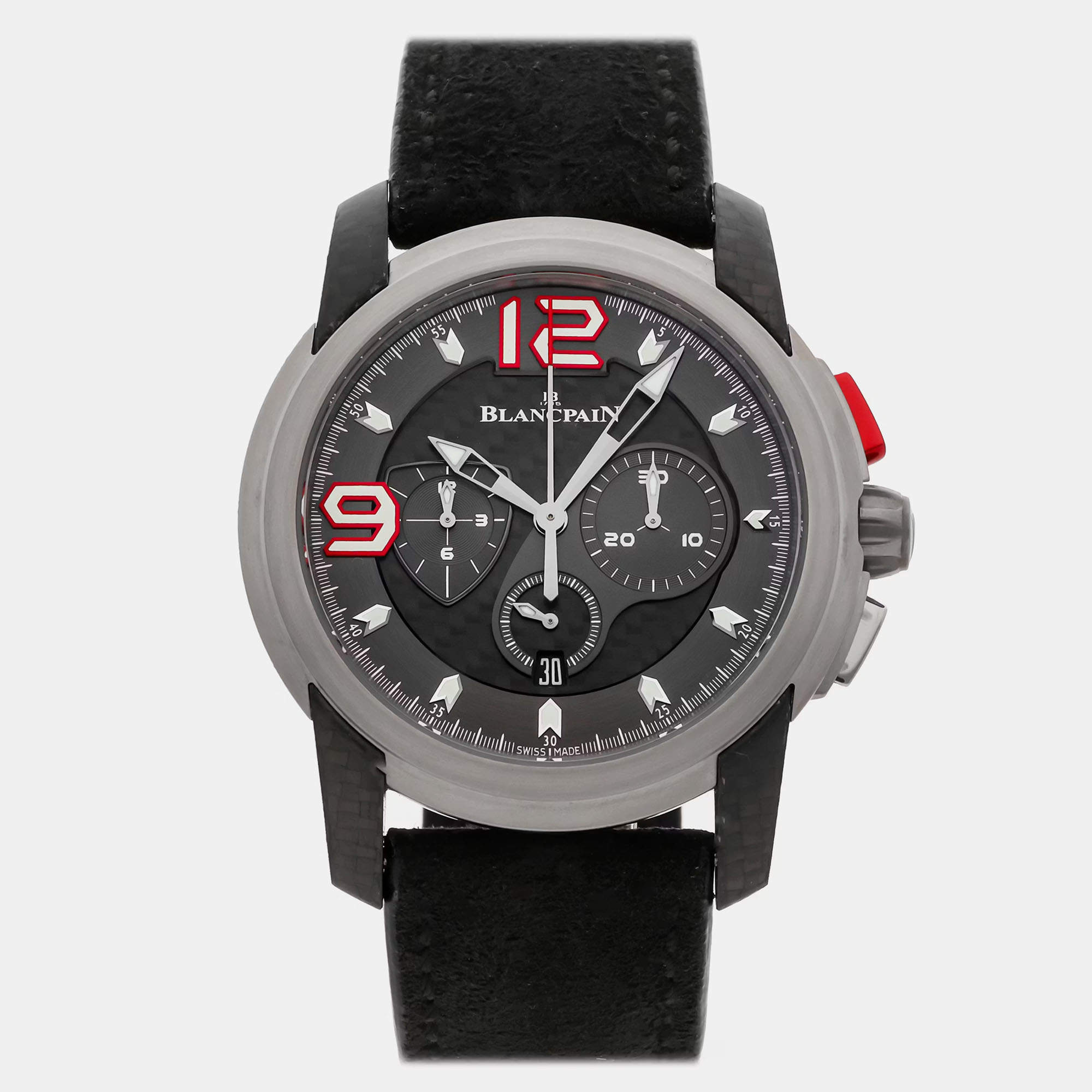 مملوكة مسبقًا ساعة بلانكبين إل-إيفولوشن كرونوغراف فلاي باك سوبر تروفيو 8885F-1203-52B أوتوماتيك مستعملة 43 ملم