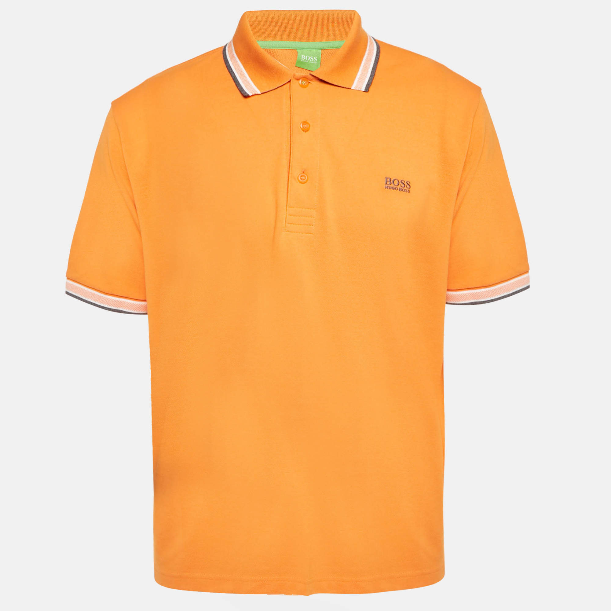 Boss By Hugo Boss Green Label Orange Pique Modern Fit Polo T-Shirt XXL