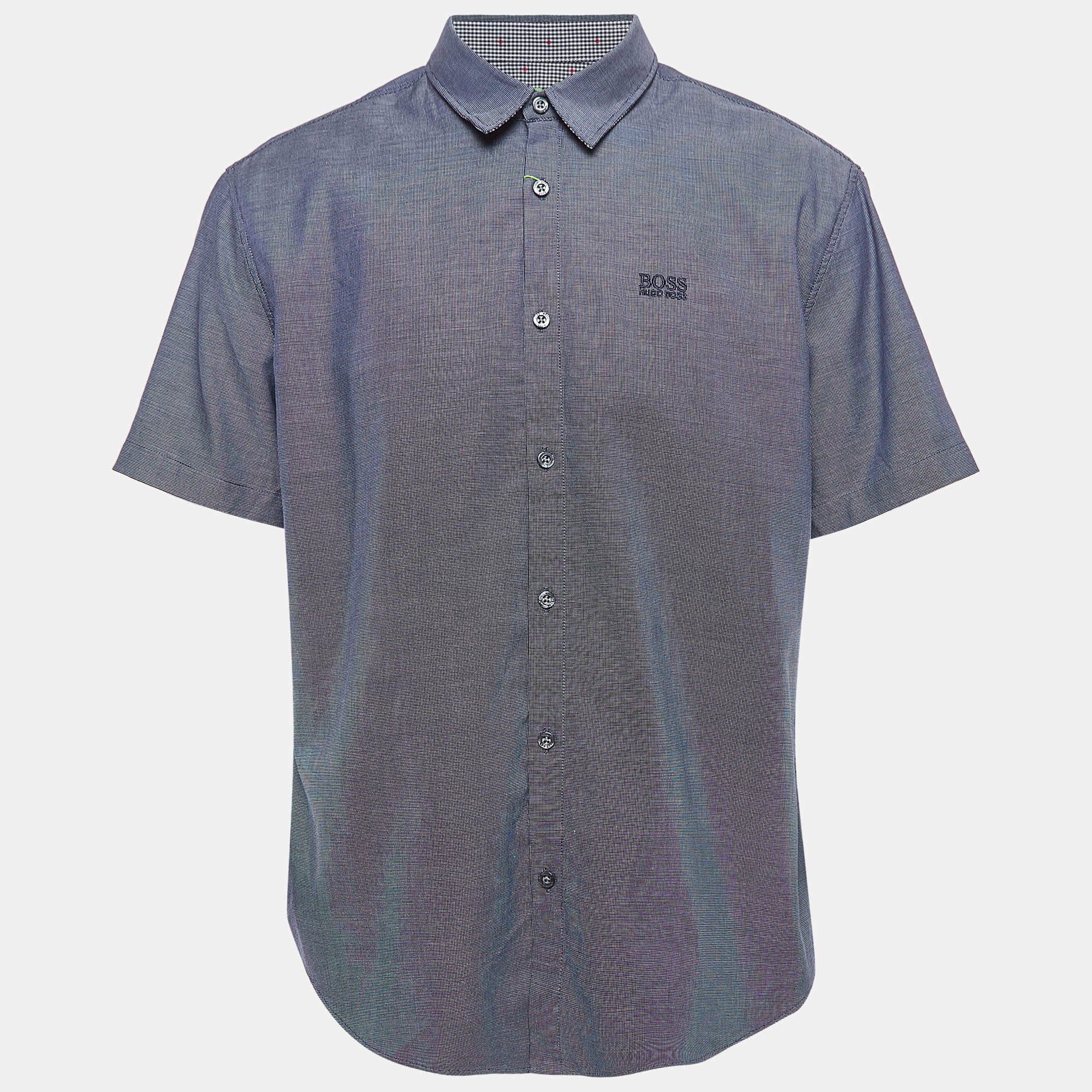 トップス BOSS XL BOSS - Slim-fit shirt in a floral-print cotton blend - Light