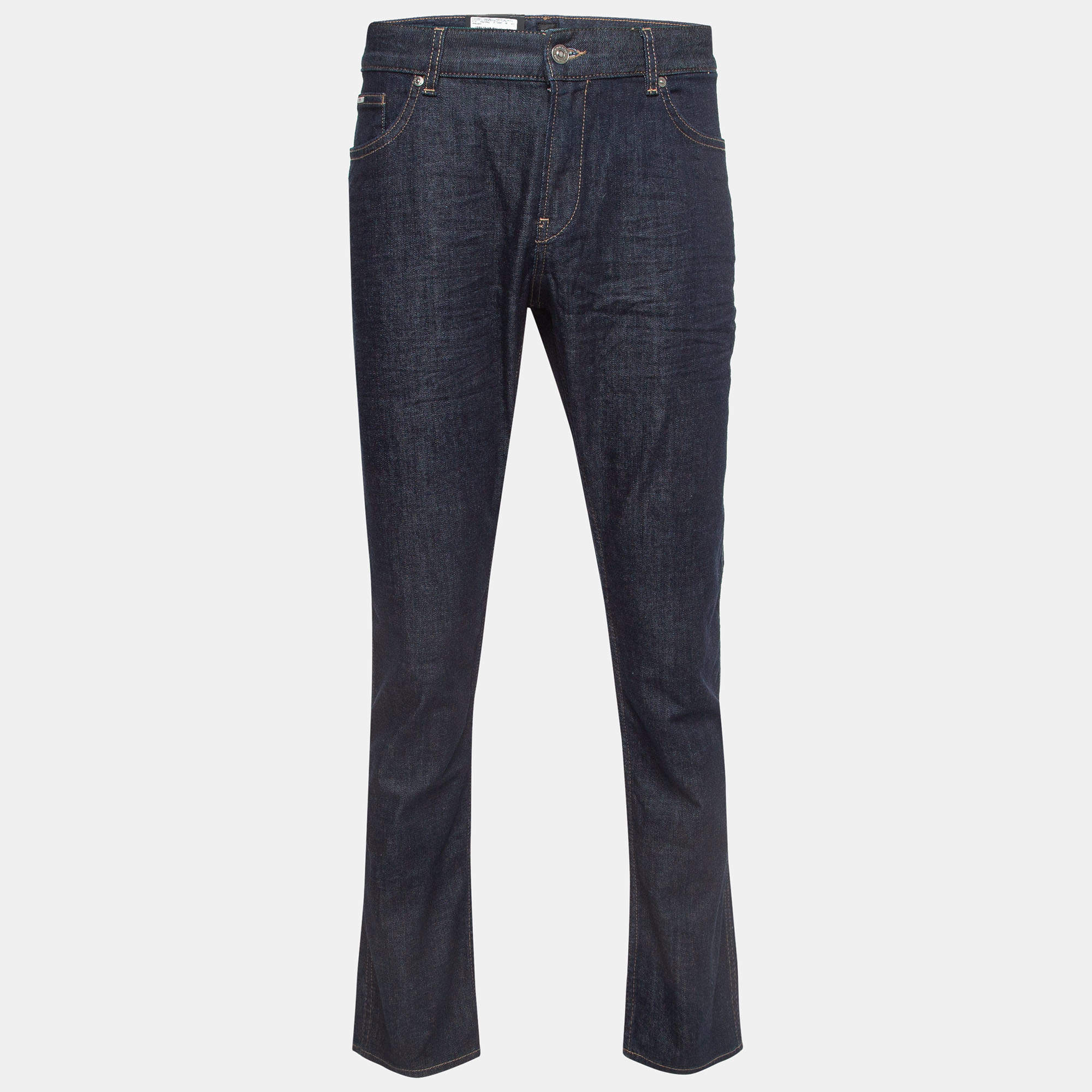 مملوكة مسبقًا Boss By Hugo Boss Blue Stretch Denim Slim Fit Jeans XXL Waist 38''