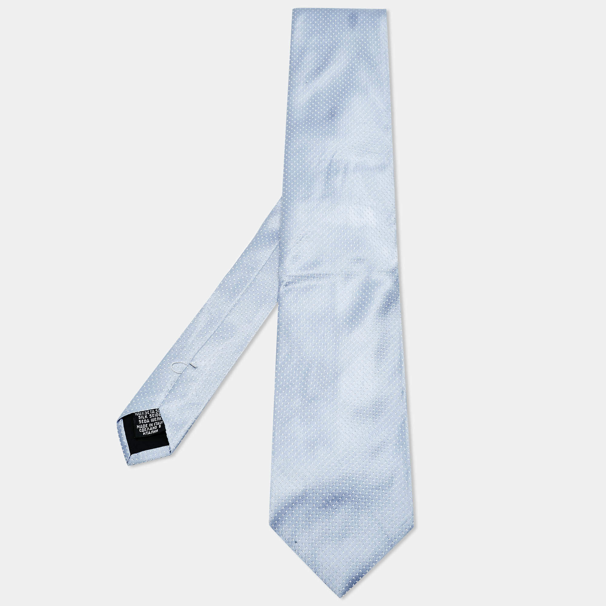 Pre Owned Boss By Hugo Boss Blue Silk Traditional Tie