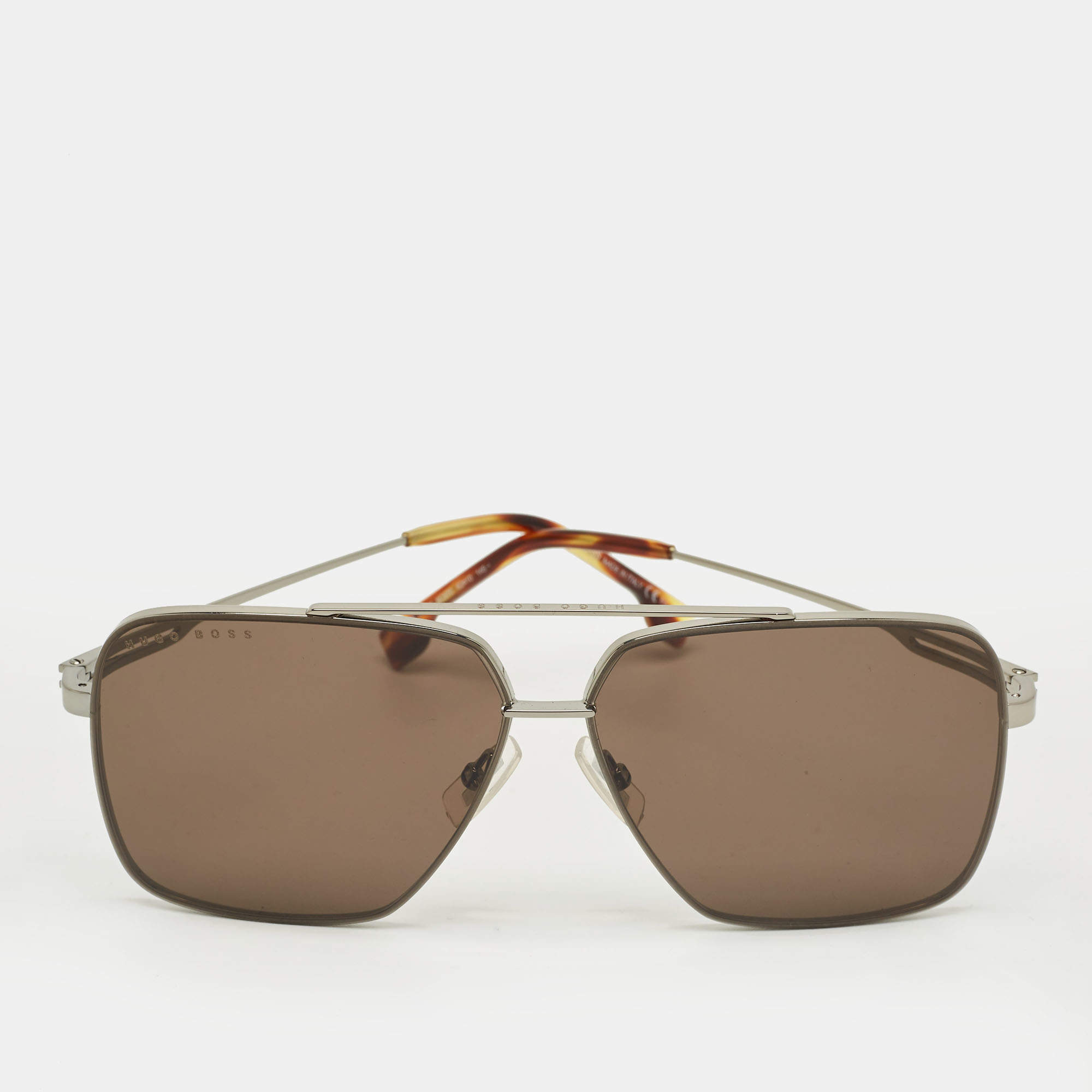 Pre Owned Boss By Hugo Boss Brown 1325/S Square Sunglasses