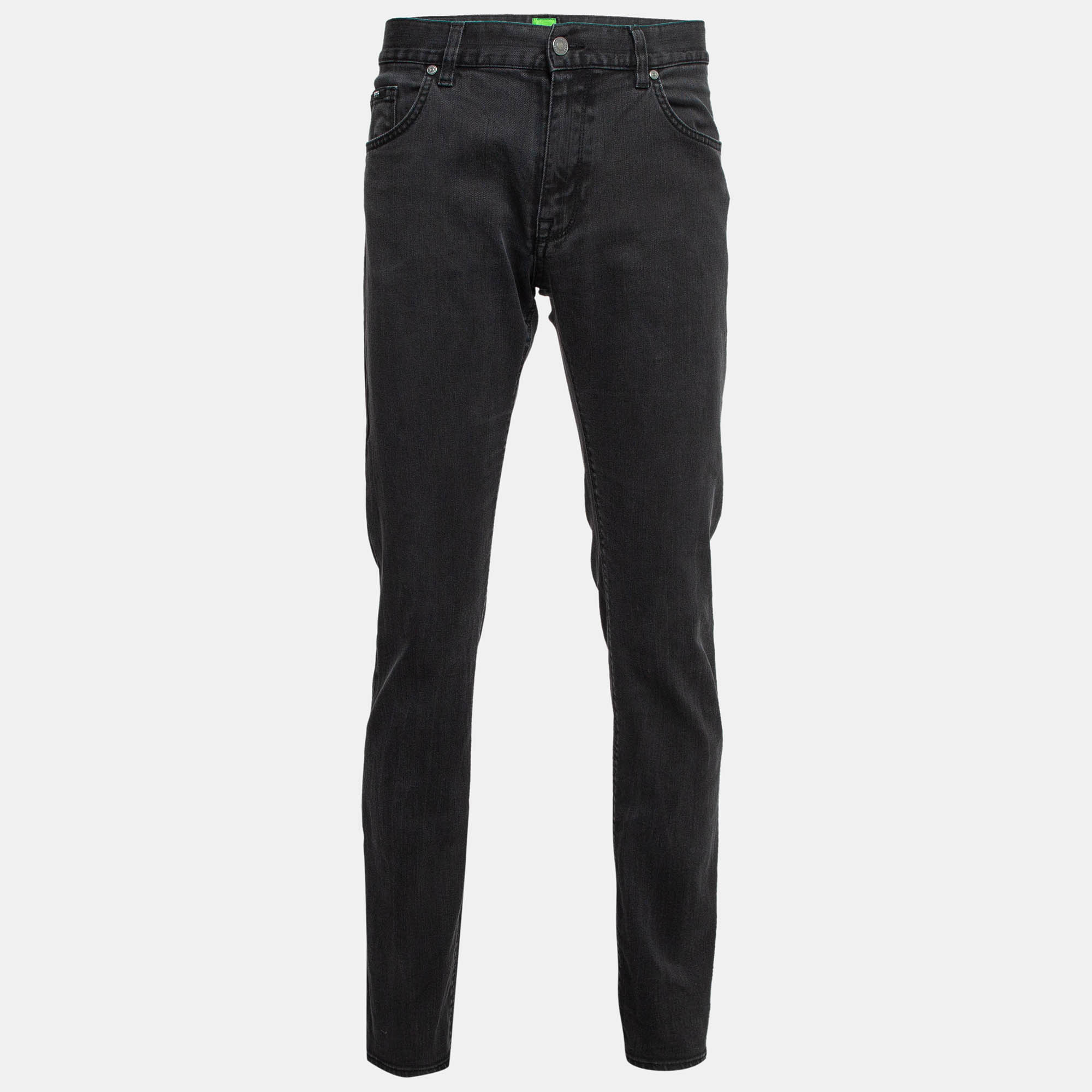 Boss By Hugo Boss Grey Denim Regular Fit Jeans L Waist 34"