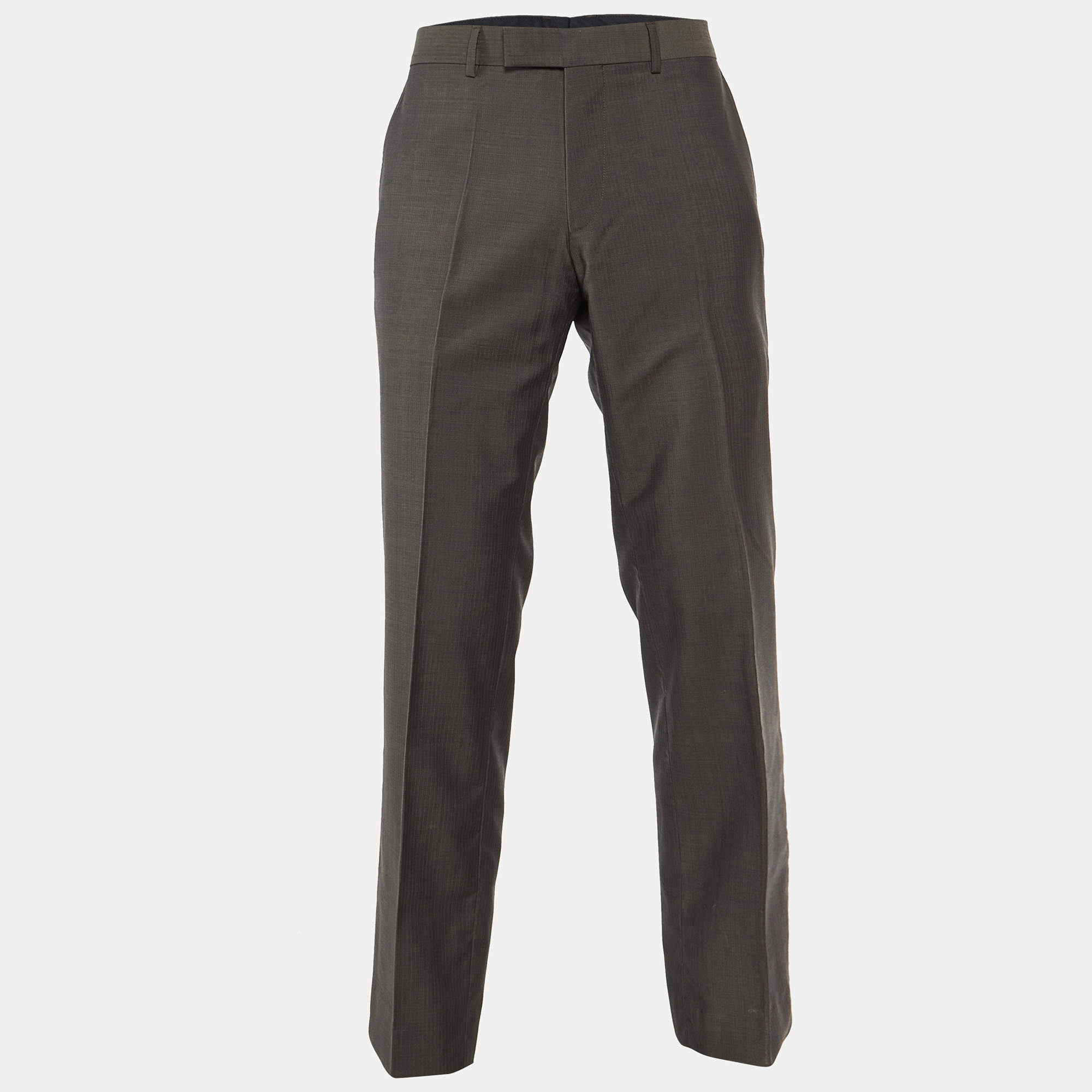 Boss By Hugo Boss Brown Wool Movie2 Trousers L