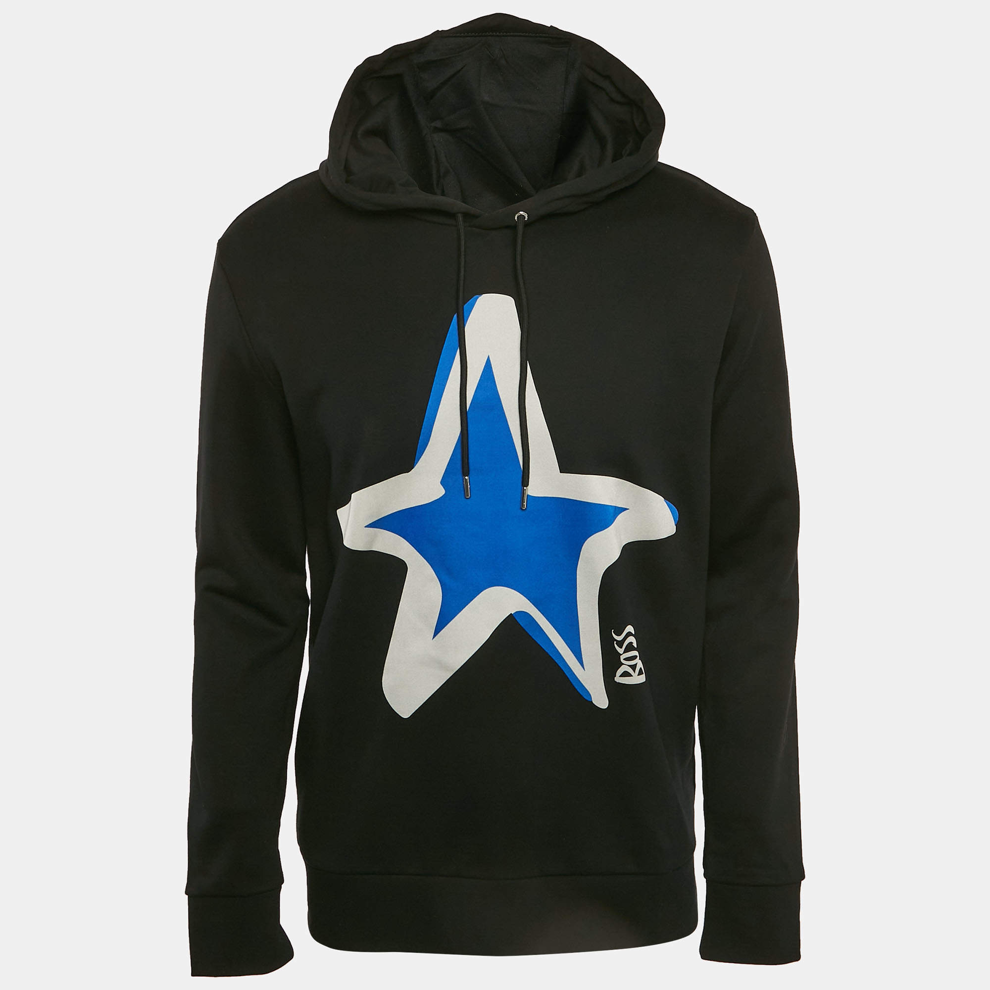 Boss By Hugo Boss x Justin Teodoro Black Start Print Cotton Hoodie L