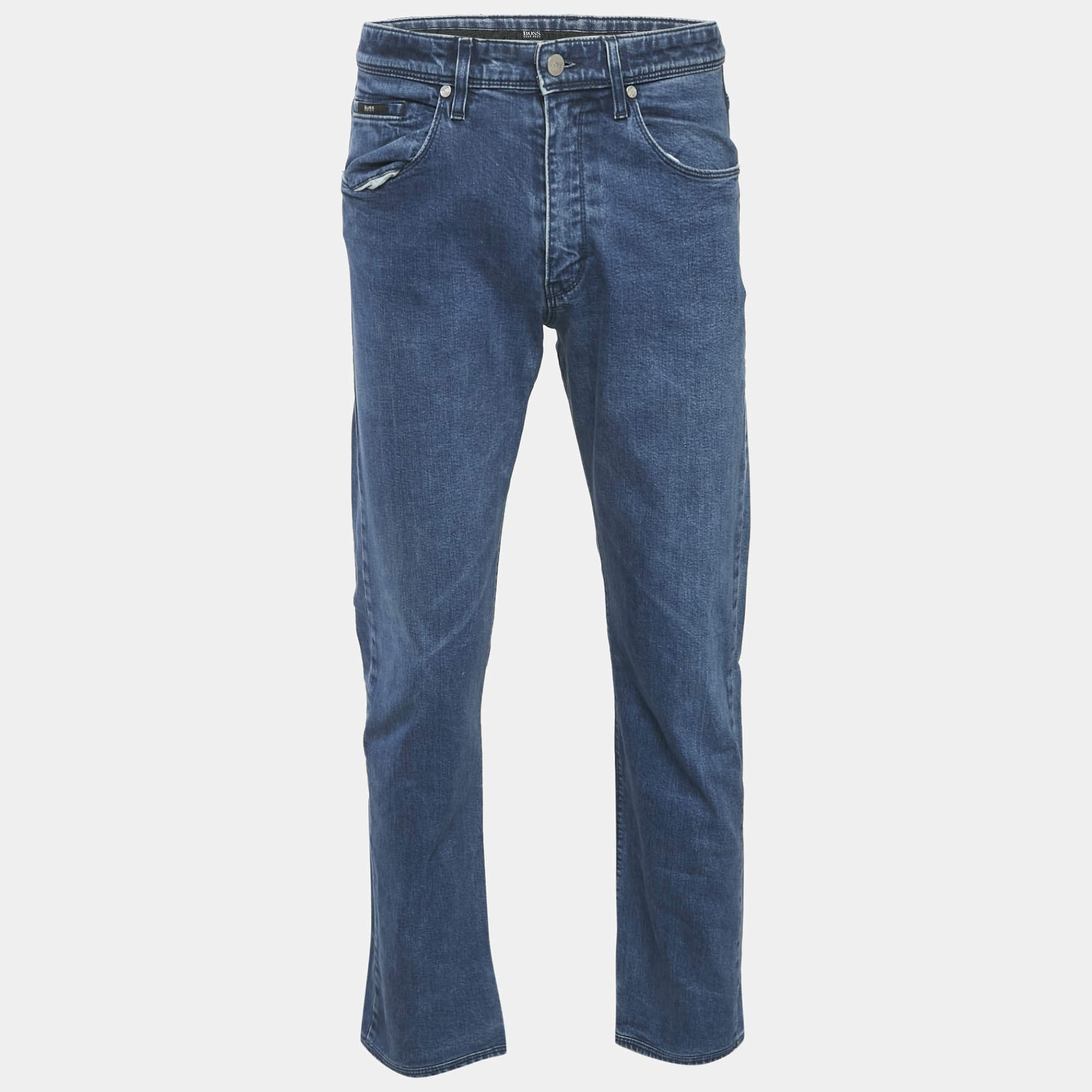 Pre Owned Boss  By Hugo Boss Blue Denim Straight Leg Jeans S Waist 31"