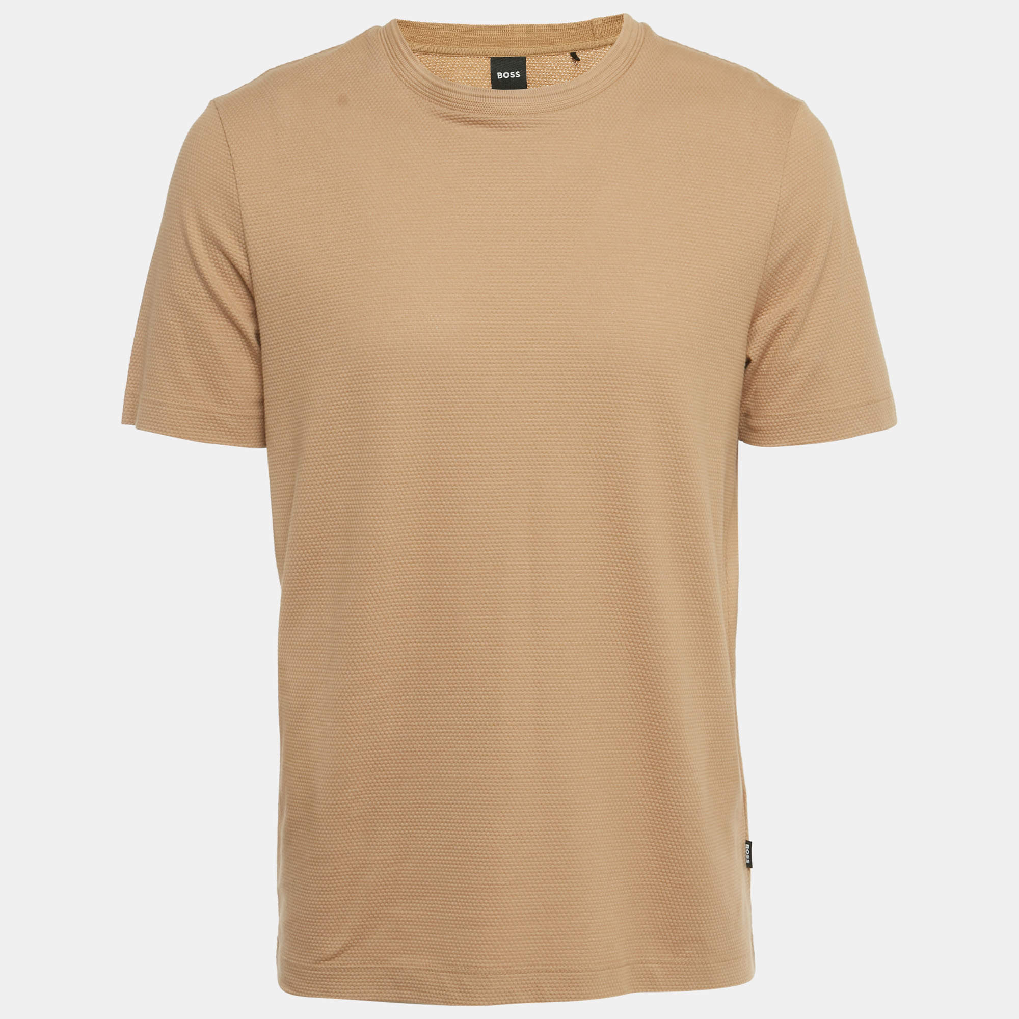 Pre Owned Boss By Hugo Boss Brown Knit Tiburt T-Shirt M