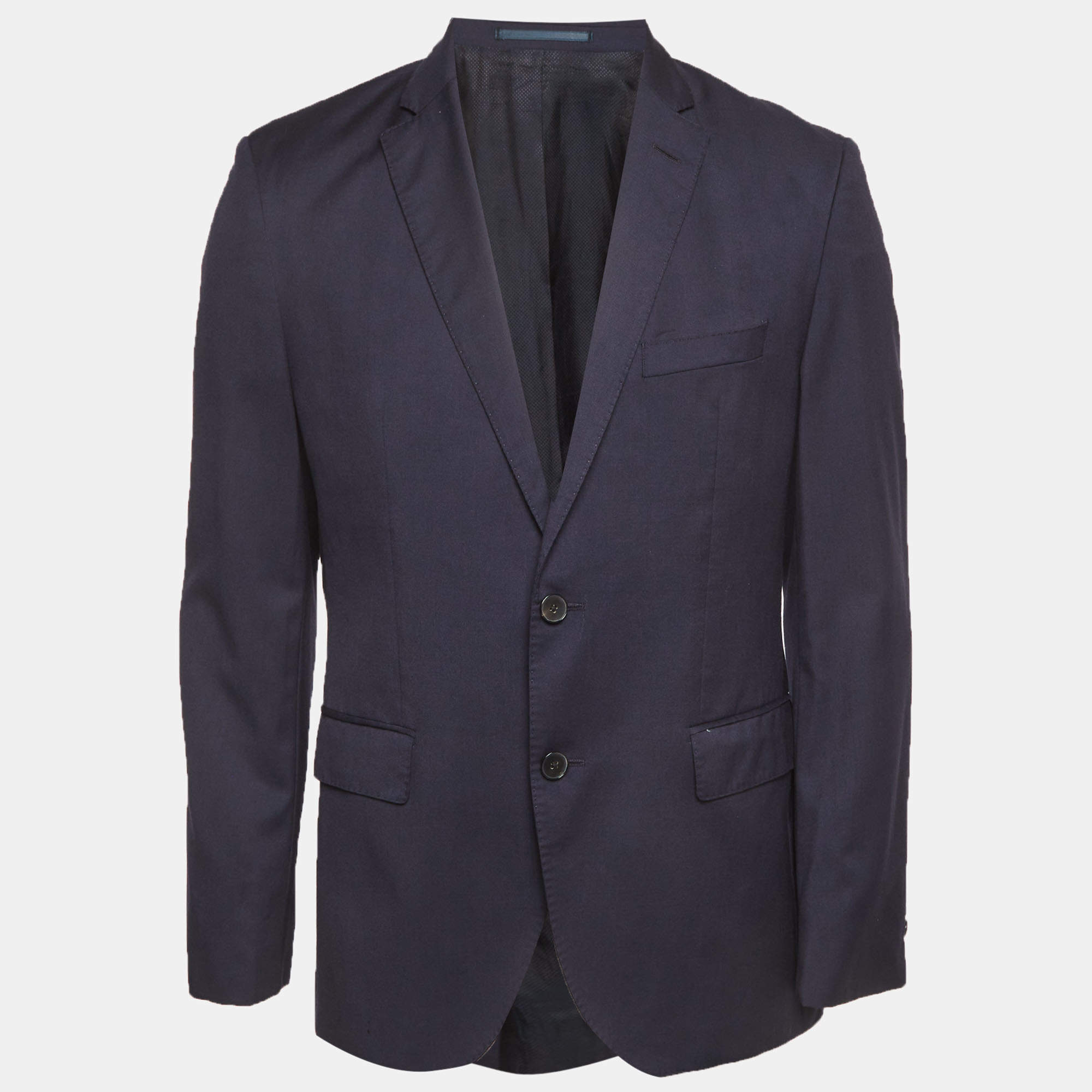 مملوكة مسبقًا Boss by Hugo Boss Blue Gabardine Johnstons1 Blazer L