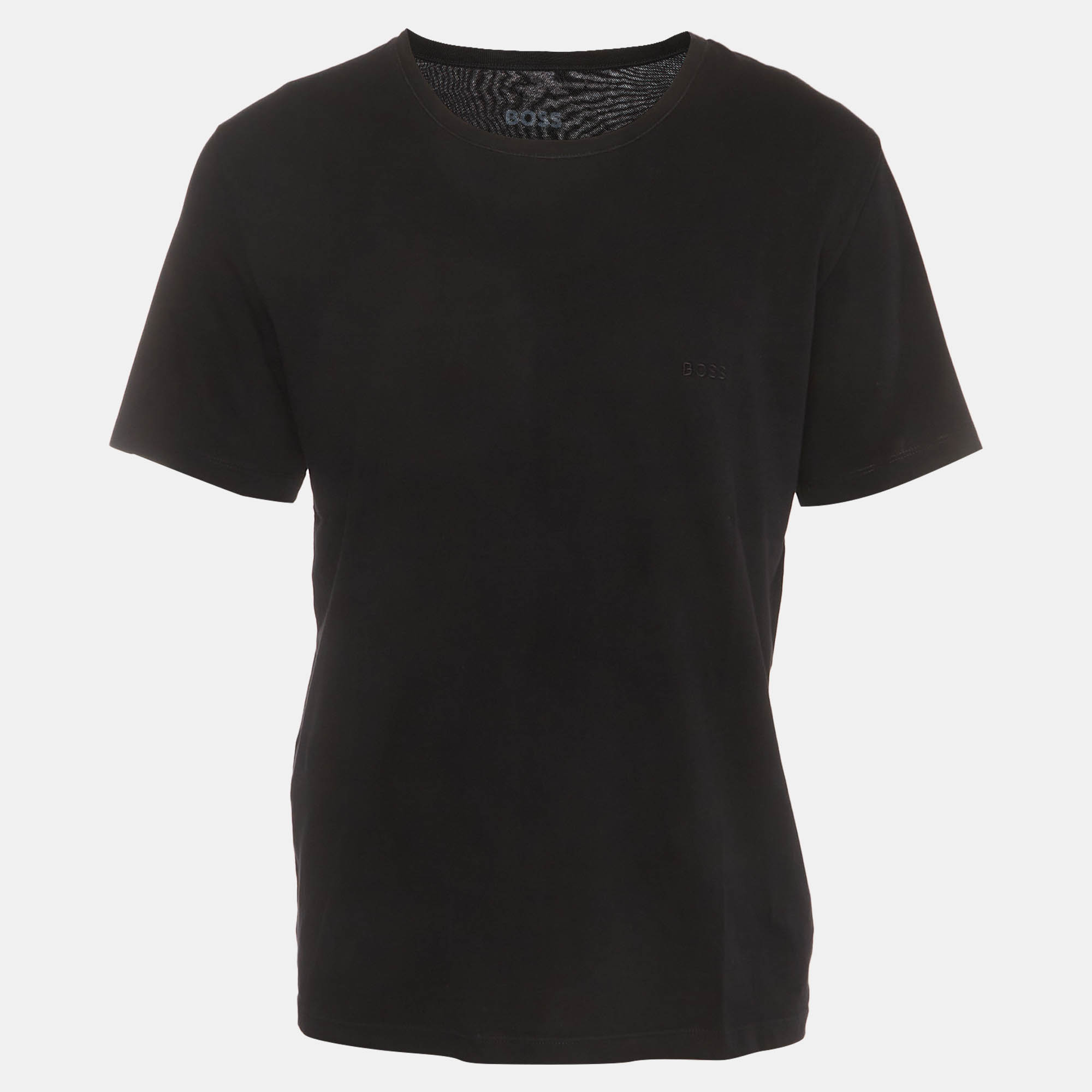 Pre Owned Boss By Hugo Boss Black Jersey Crewneck RN 3P Classic T-Shirt XL 