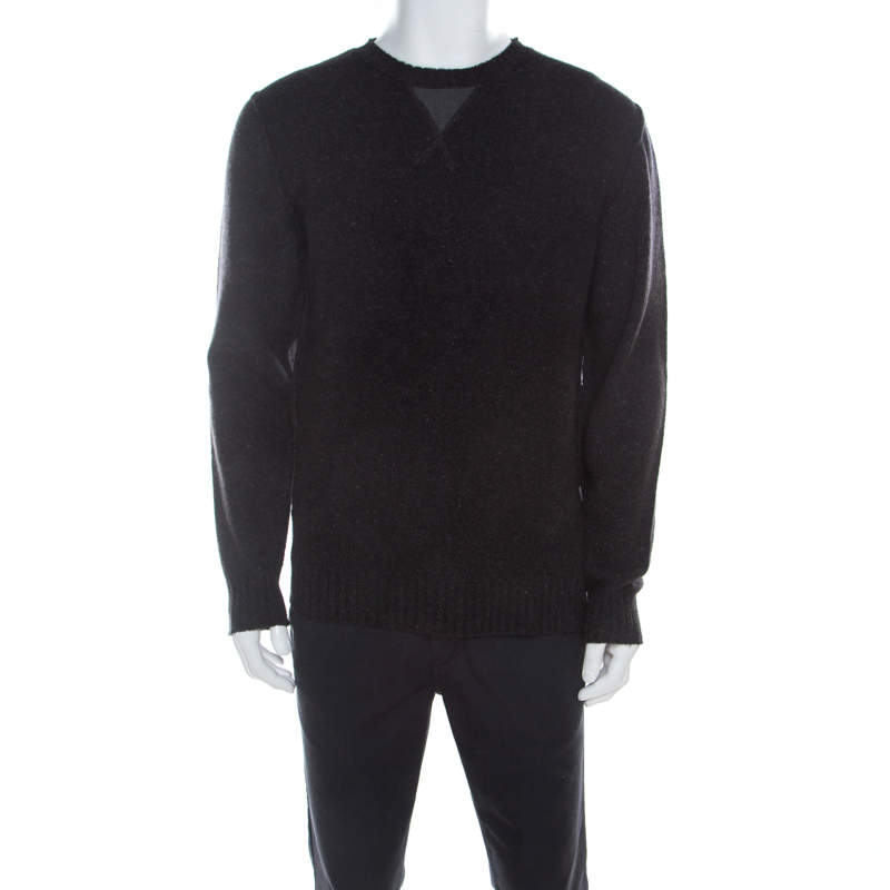 Boss by Hugo Boss Charcoal Grey Wool Sweater L