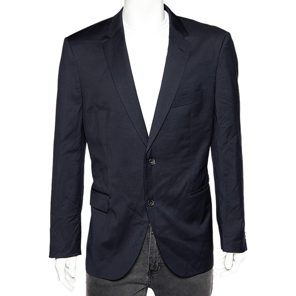 Pre Owned Boss By Hugo Boss Navy Blue Wool T-Howard4/Court5 Tailored Blazer XXL