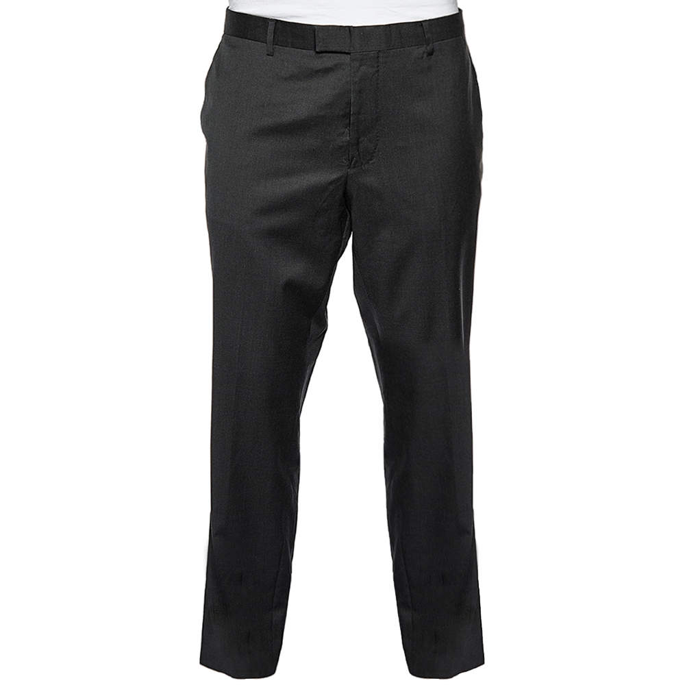 مملوكة مسبقًا Boss By Hugo Boss Black Wool T-Howard4/Court5 Pants XXL