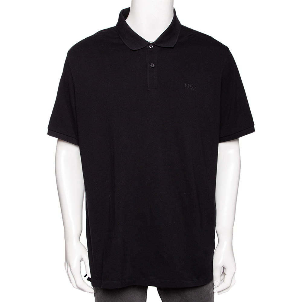 مملوكة مسبقًا Boss By Hugo Boss Black Cotton Pique Pallas Polo T-Shirt 3XL