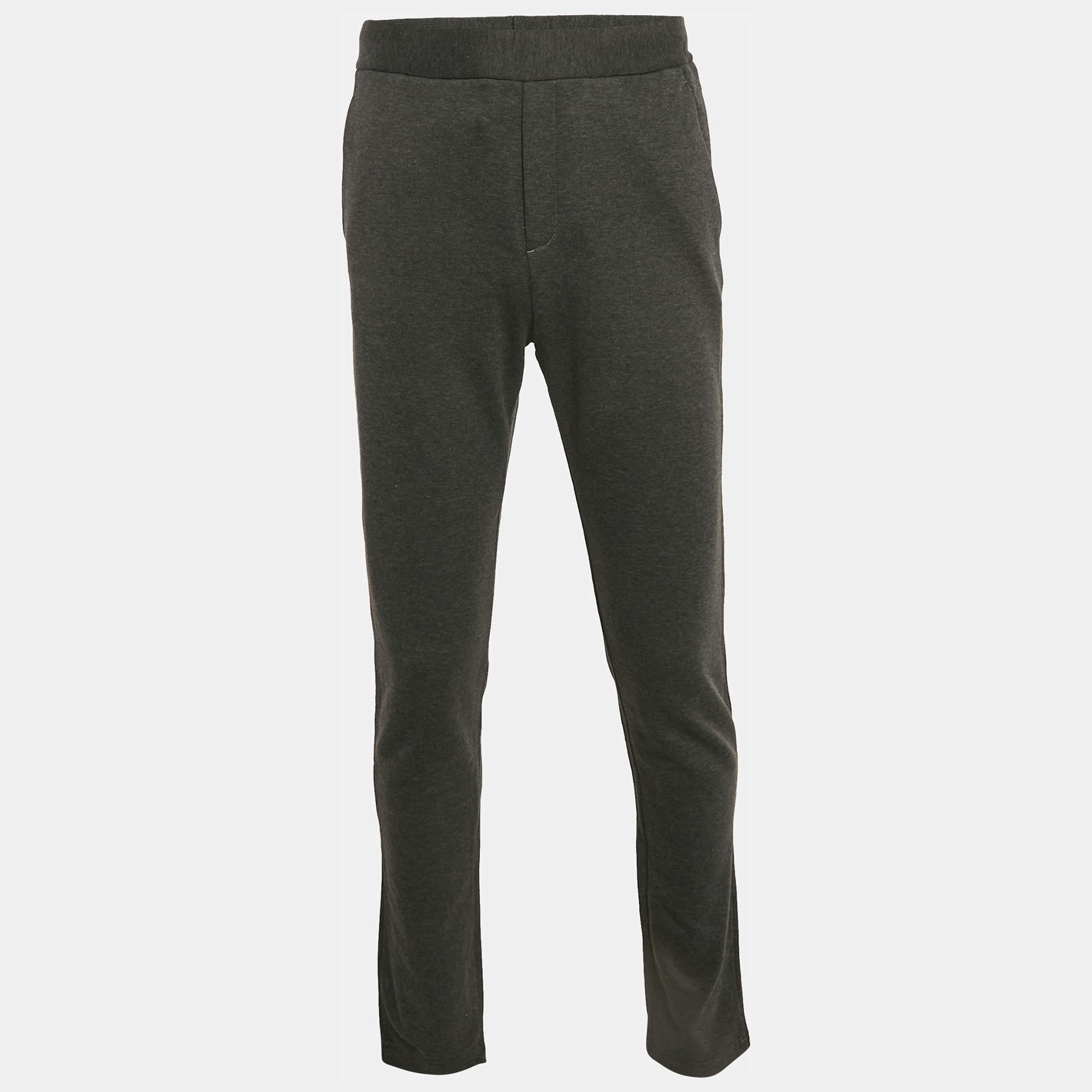 Bottega Veneta Black Cotton Knit Sweatpants S