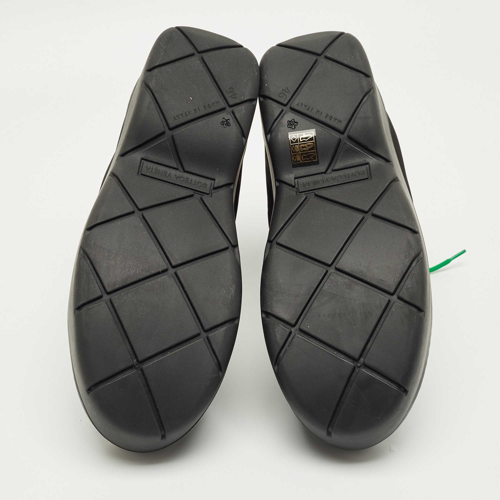Bottega Veneta Black Rubber Lace Up Puddle Boots Size 41
