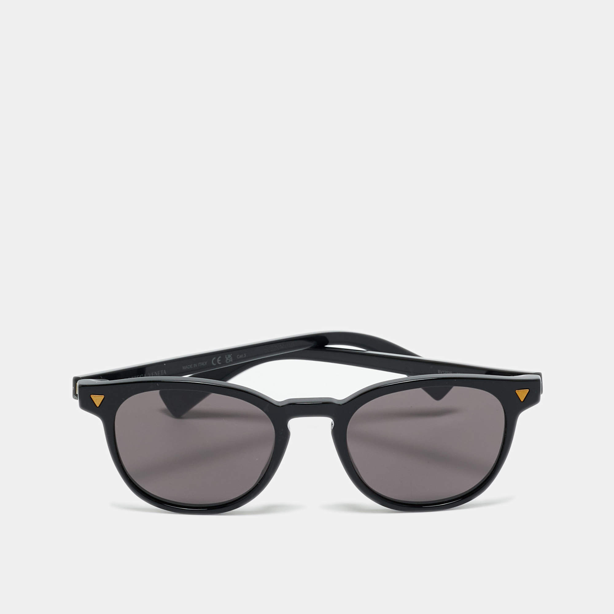 Pre Owned Bottega Veneta Black BV1253S Stud Sunglasses