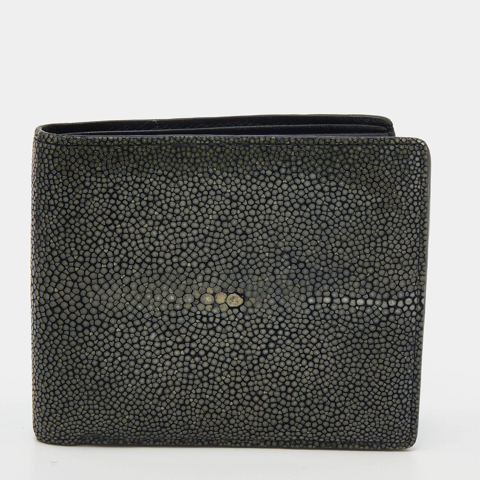 Bottega Veneta Grey Stingray Bifold Wallet