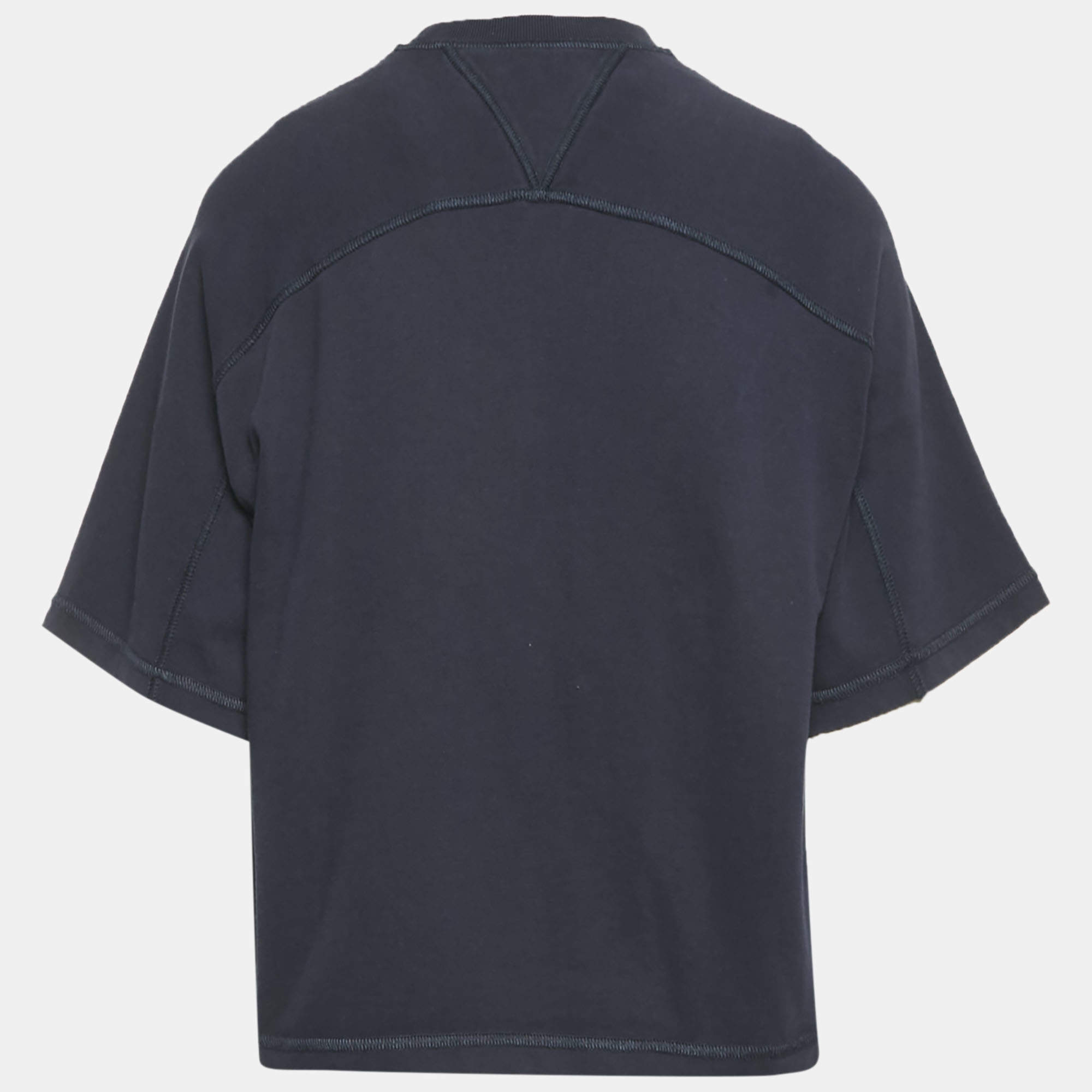 مملوكة مسبقًا تي شيرت بوتيغا فينيتا قطن كحلي بياقة مستديرة مقاس صغير - سمول