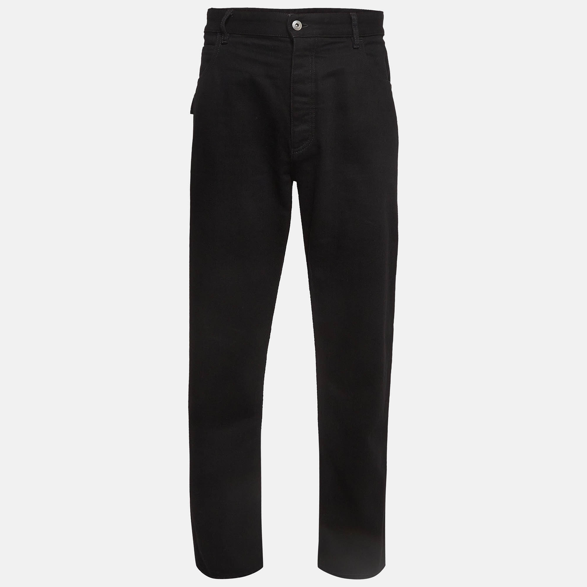 Bottega Veneta Black Denim Jeans XL Waist 36"