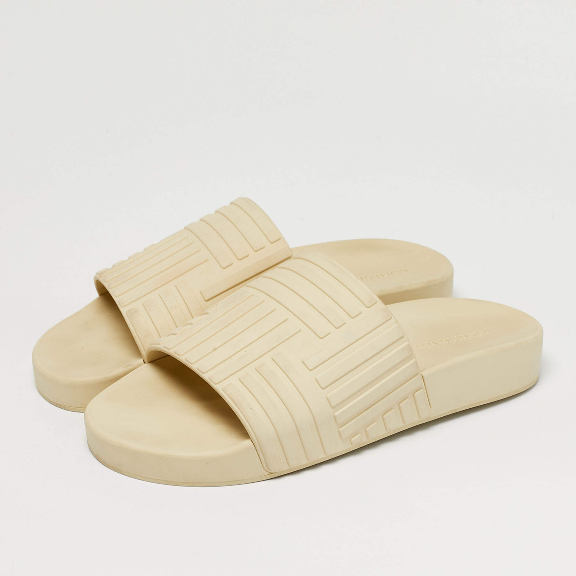 Bottega Veneta Green Shearling Fur Resort Teddy Slides Size 41