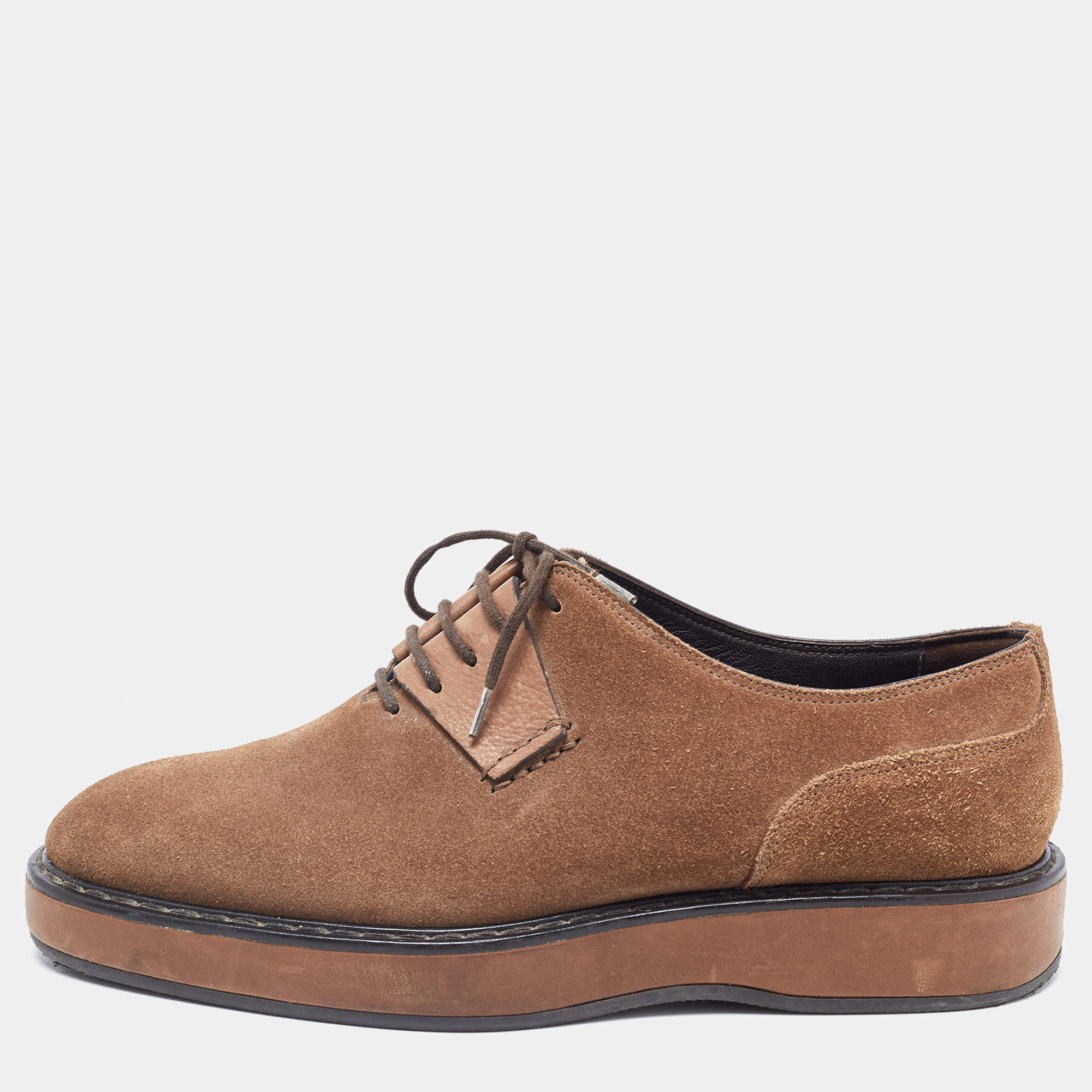 Bottega Veneta Brown Suede Lace Up Oxfords Size 38