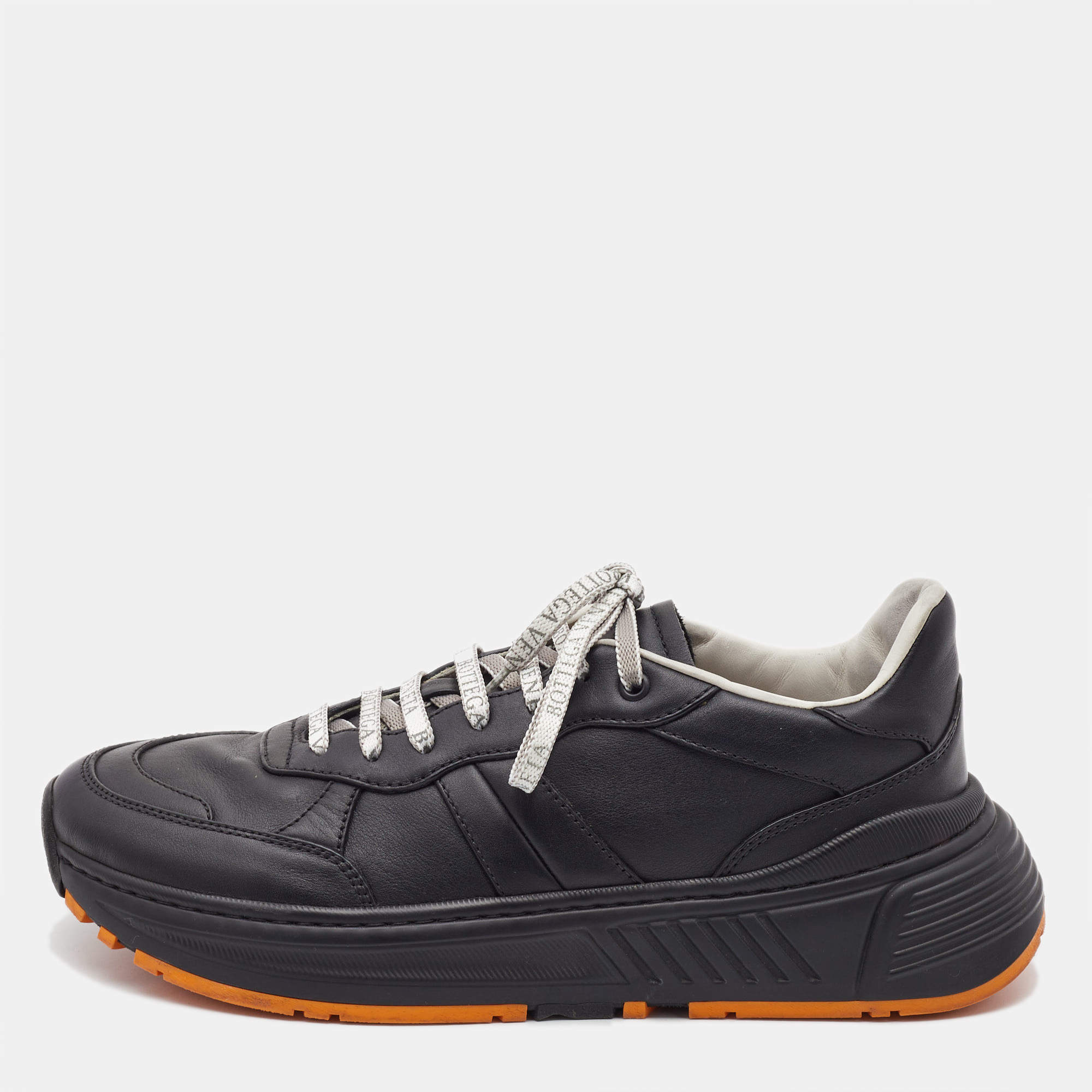 Pre Owned Bottega Veneta Black Speedster Low Top Sneakers Size 42.5