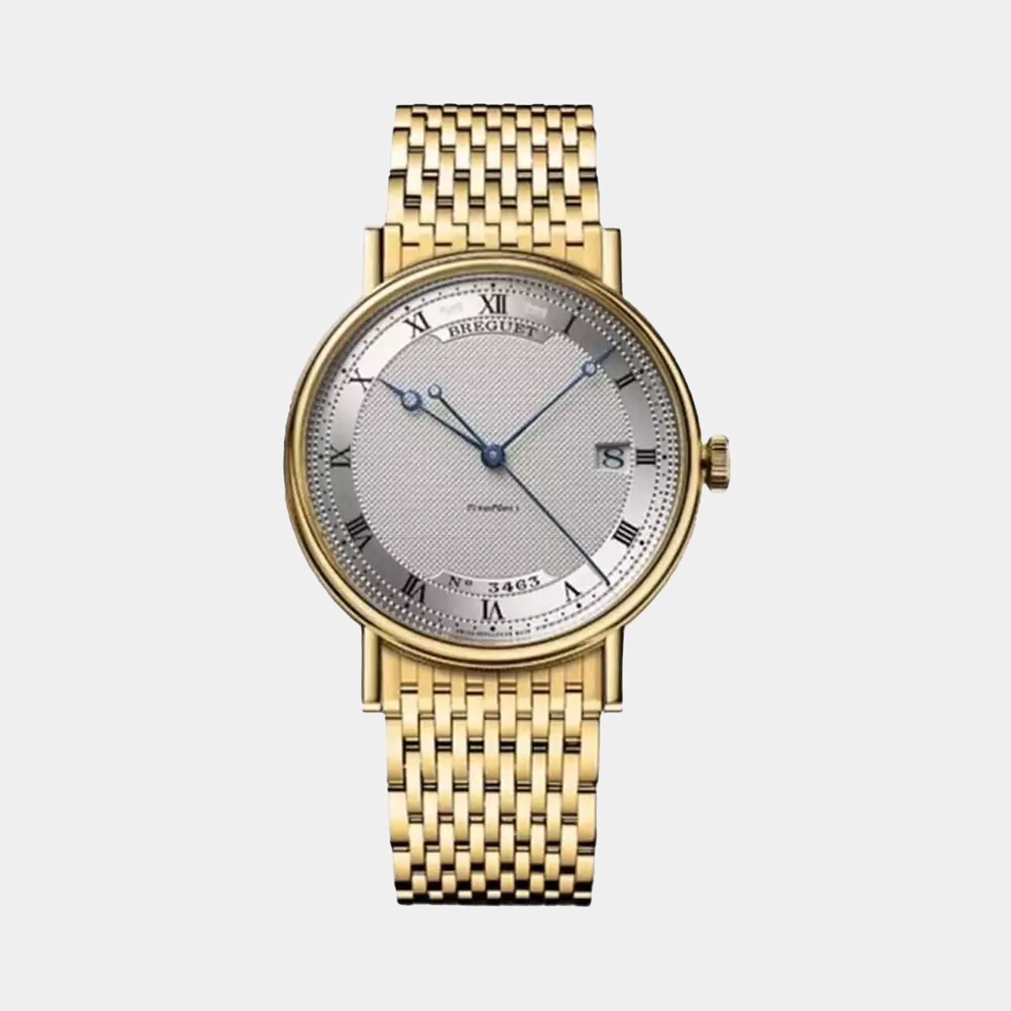 Breguet Silver 18k Yellow Gold Classique 5177BA/12/AV0 Automatic Men's Wristwatch 38 mm