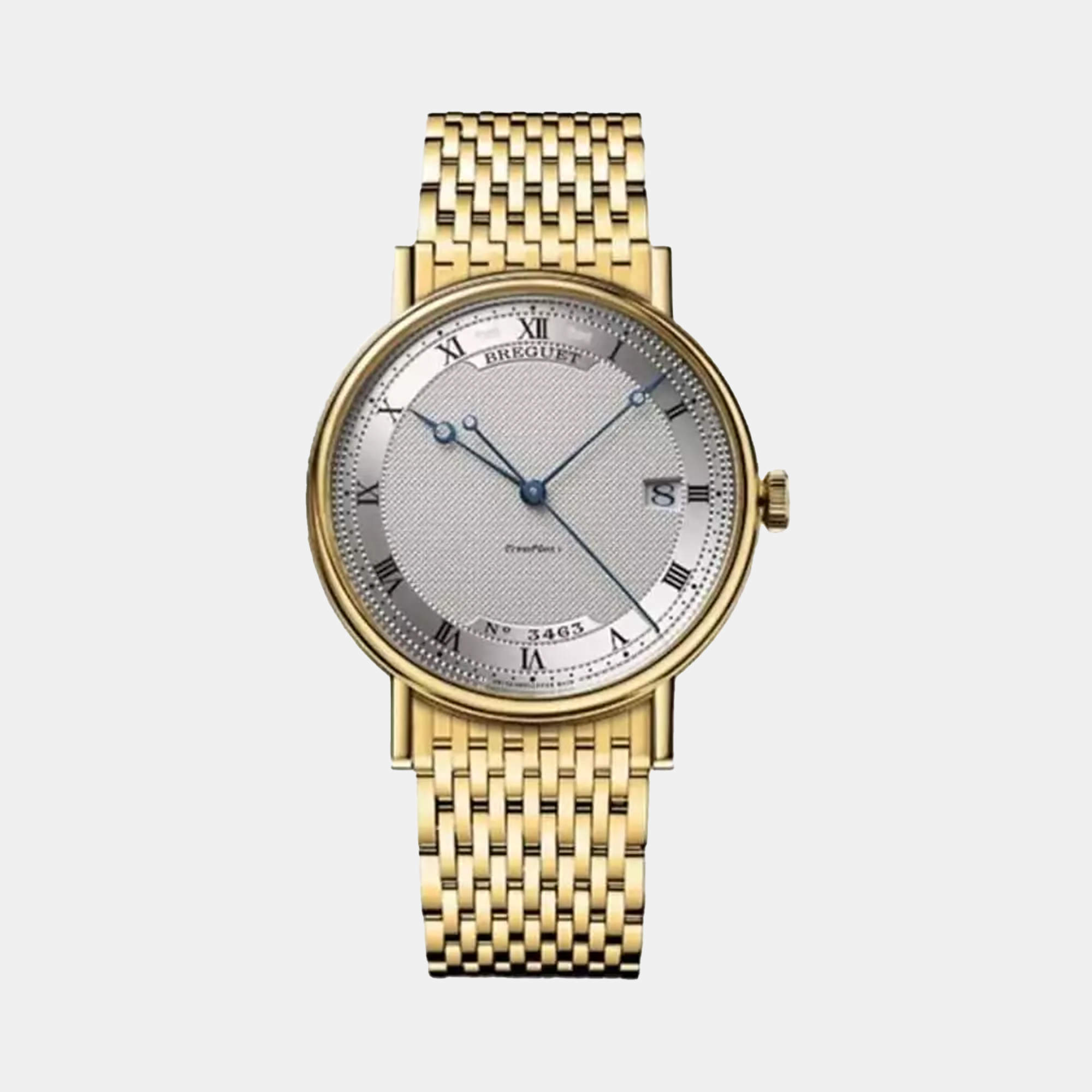 Breguet Silver 18K Yellow Gold Classique 5177Ba/15/Av0 Automatic Men's Wristwatch 38 mm