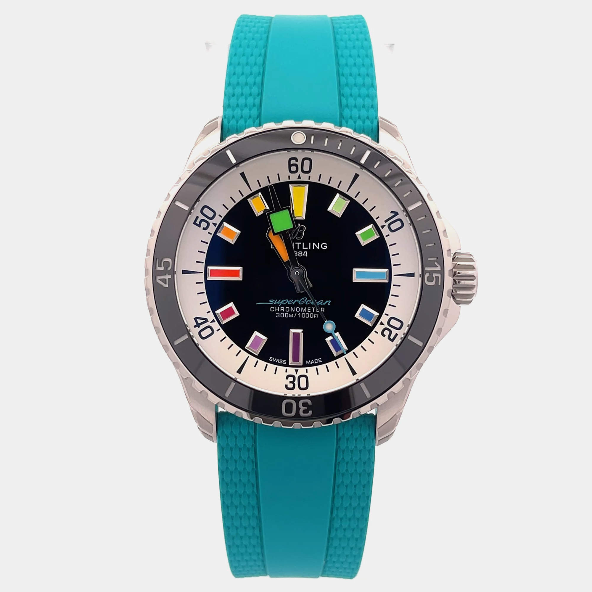 Pre Owned Breitling Superocean A17375211B2S2 Automatic Black Stainless Steel Men’s Wristwatch 42 mm