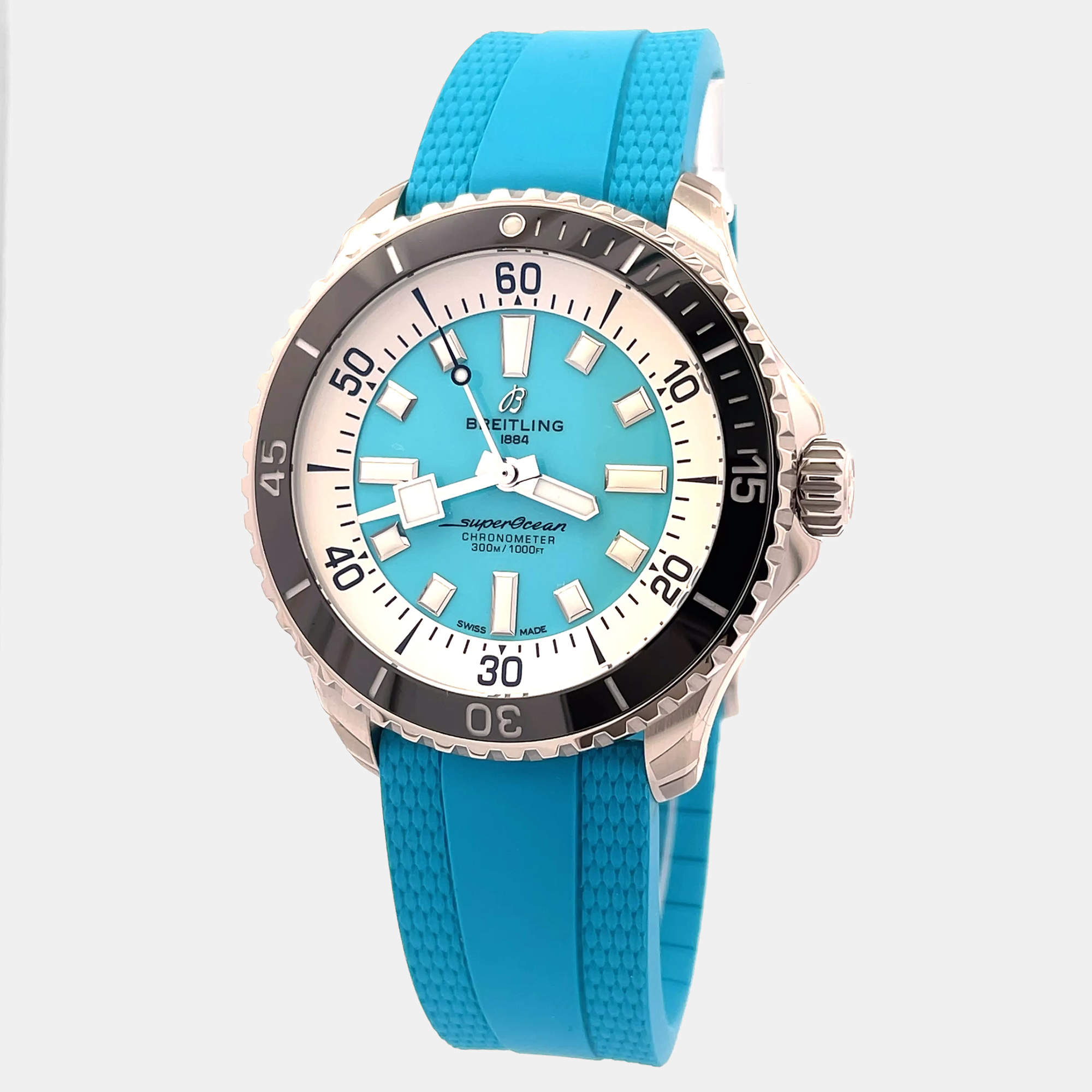 Pre Owned Breitling Superocean A17376211L2S2 Automatic Blue Stainless Steel Men’s Wristwatch 44 mm