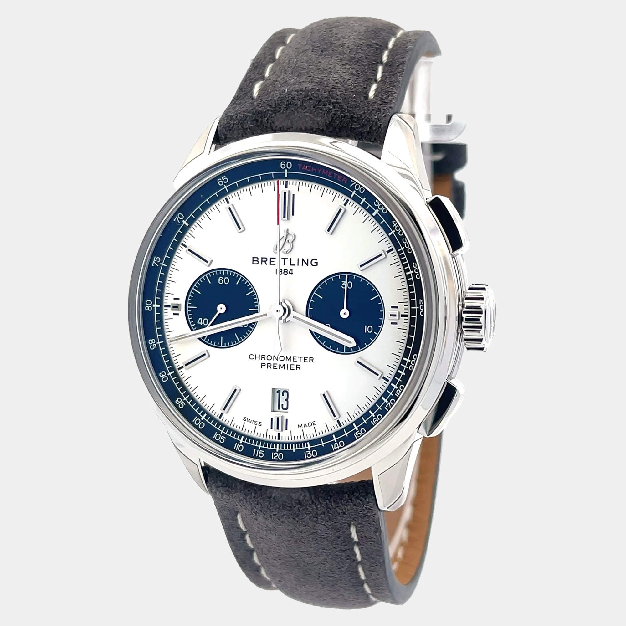 Pre Owned Breitling Premier AB0118221G1X2 Automatic Silver Stainless Steel Men’s Wristwatch 42 mm