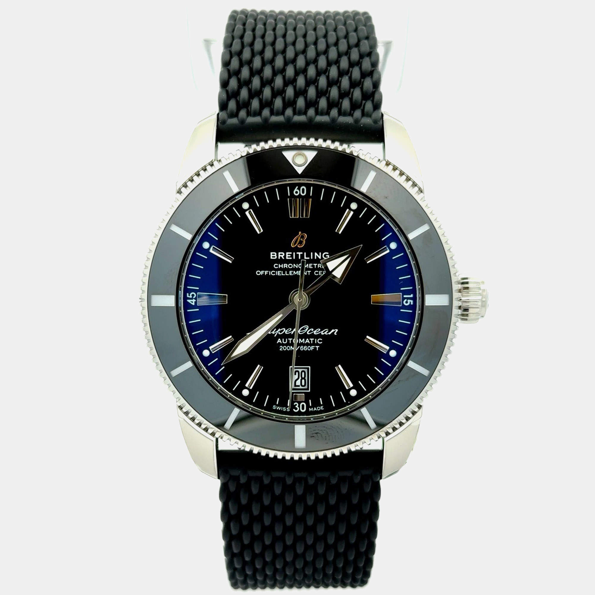 Pre Owned Breitling Superocean Heritage II AB2020121B1S1 Automatic Black Stainless Steel Men's Wristwatch 46mm